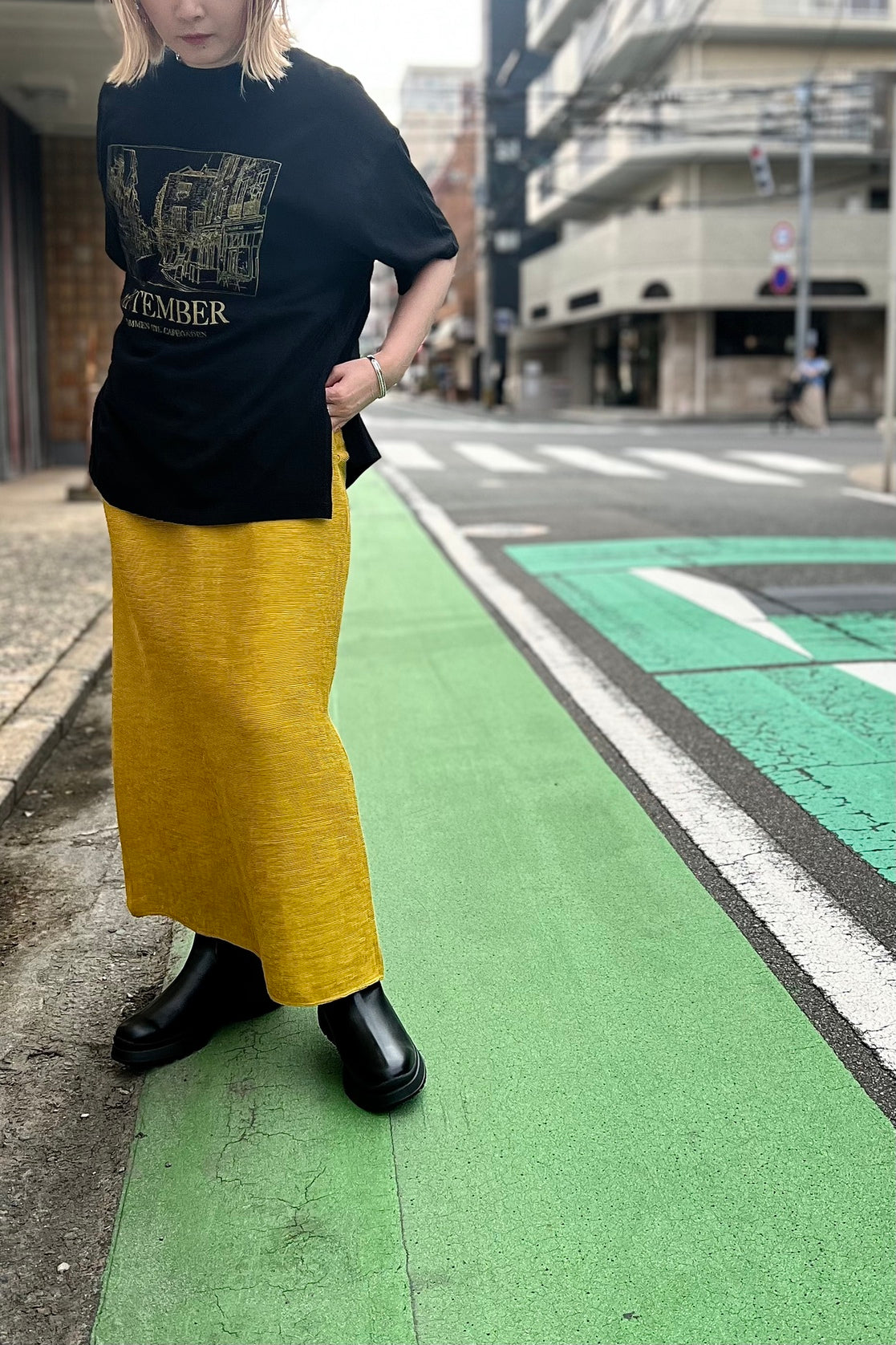 ファブリックカラーカラースカート