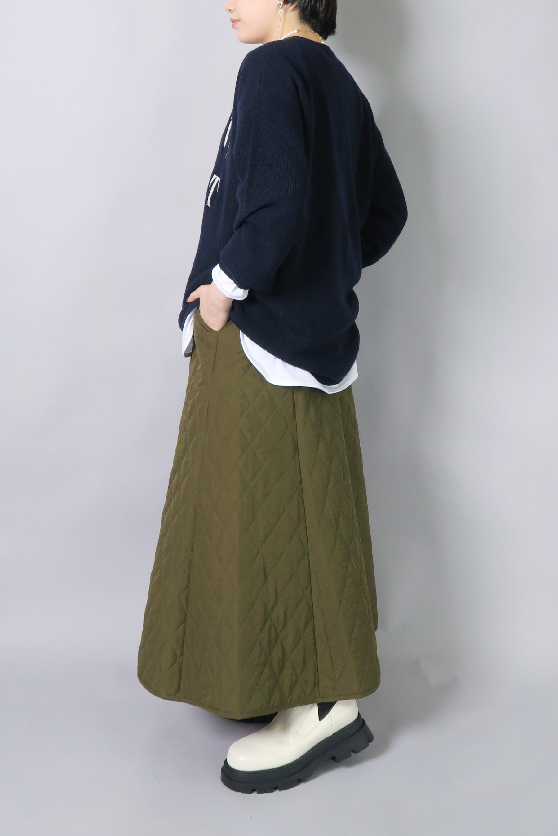 キルトロングスカート