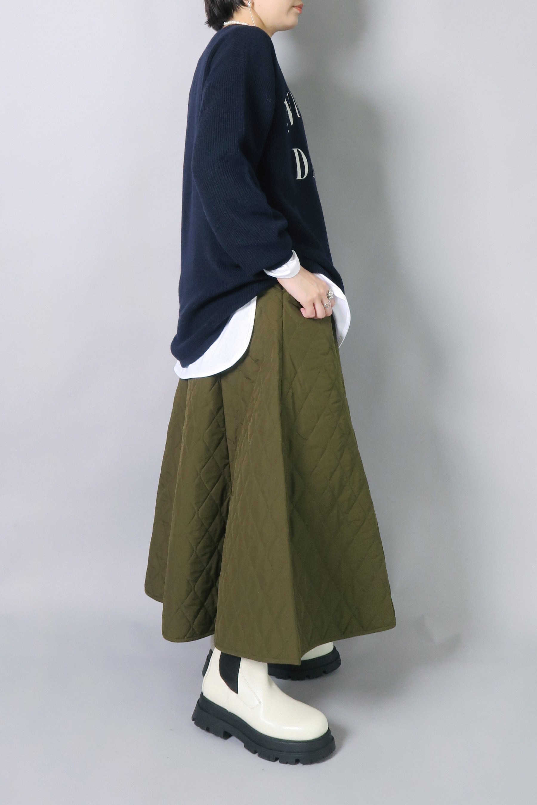 キルトロングスカート