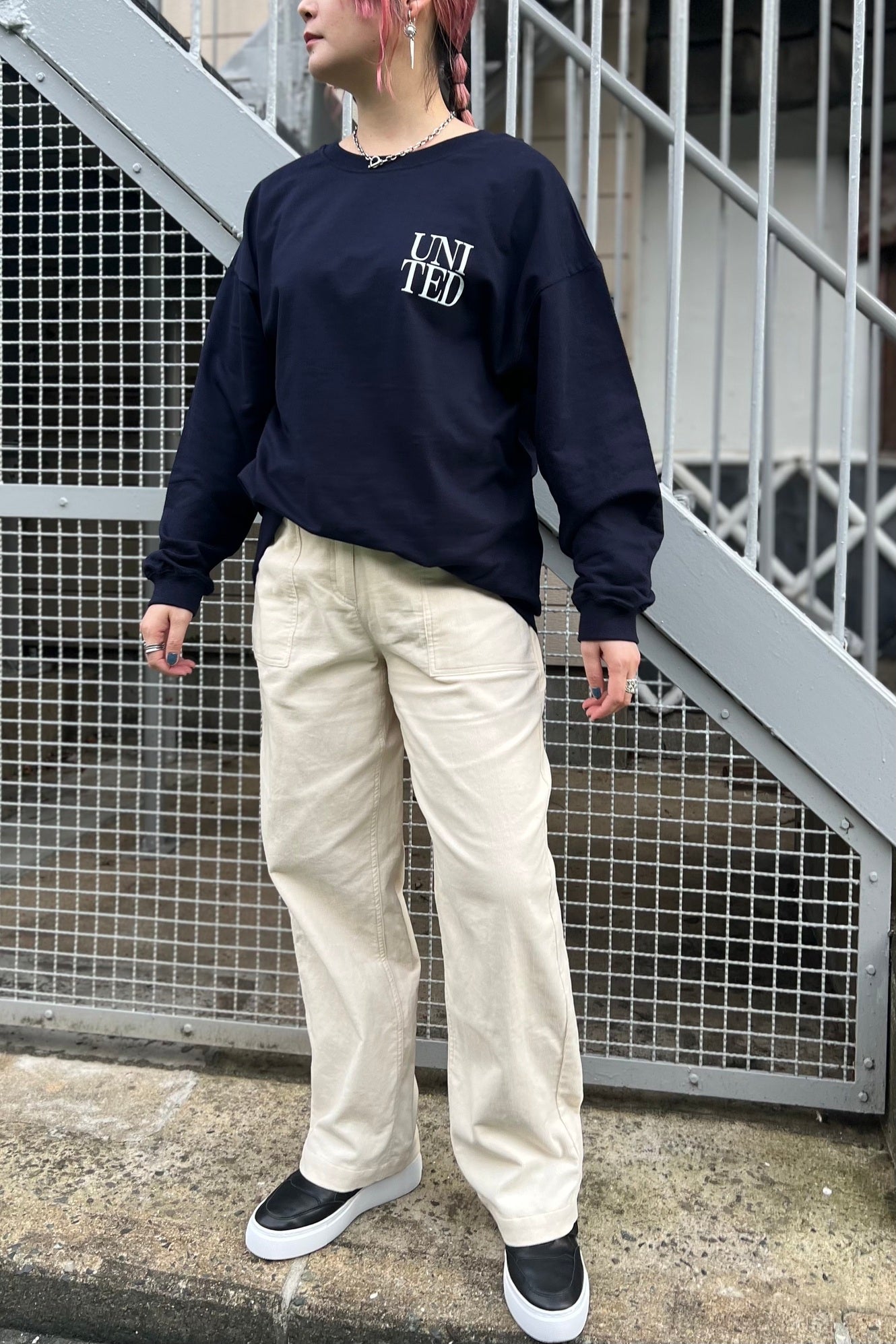 UNITEDロゴ2wayロンTee
