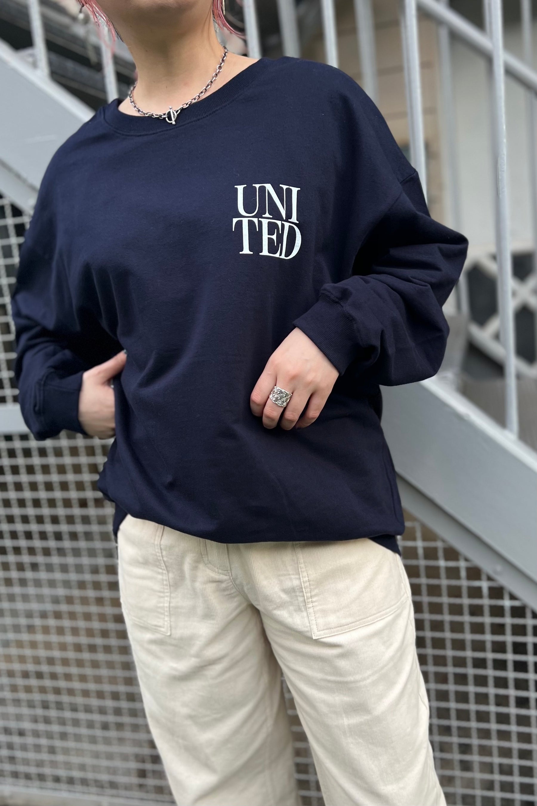 UNITEDロゴ2wayロンTee