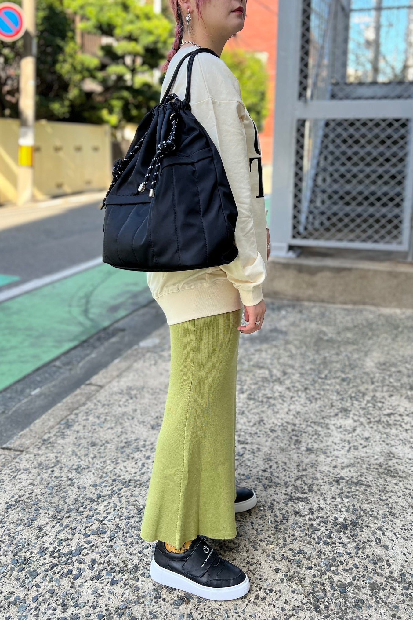 +81BRANCA×OUTDOOR PRODUCTS ステッチデザインナップサック