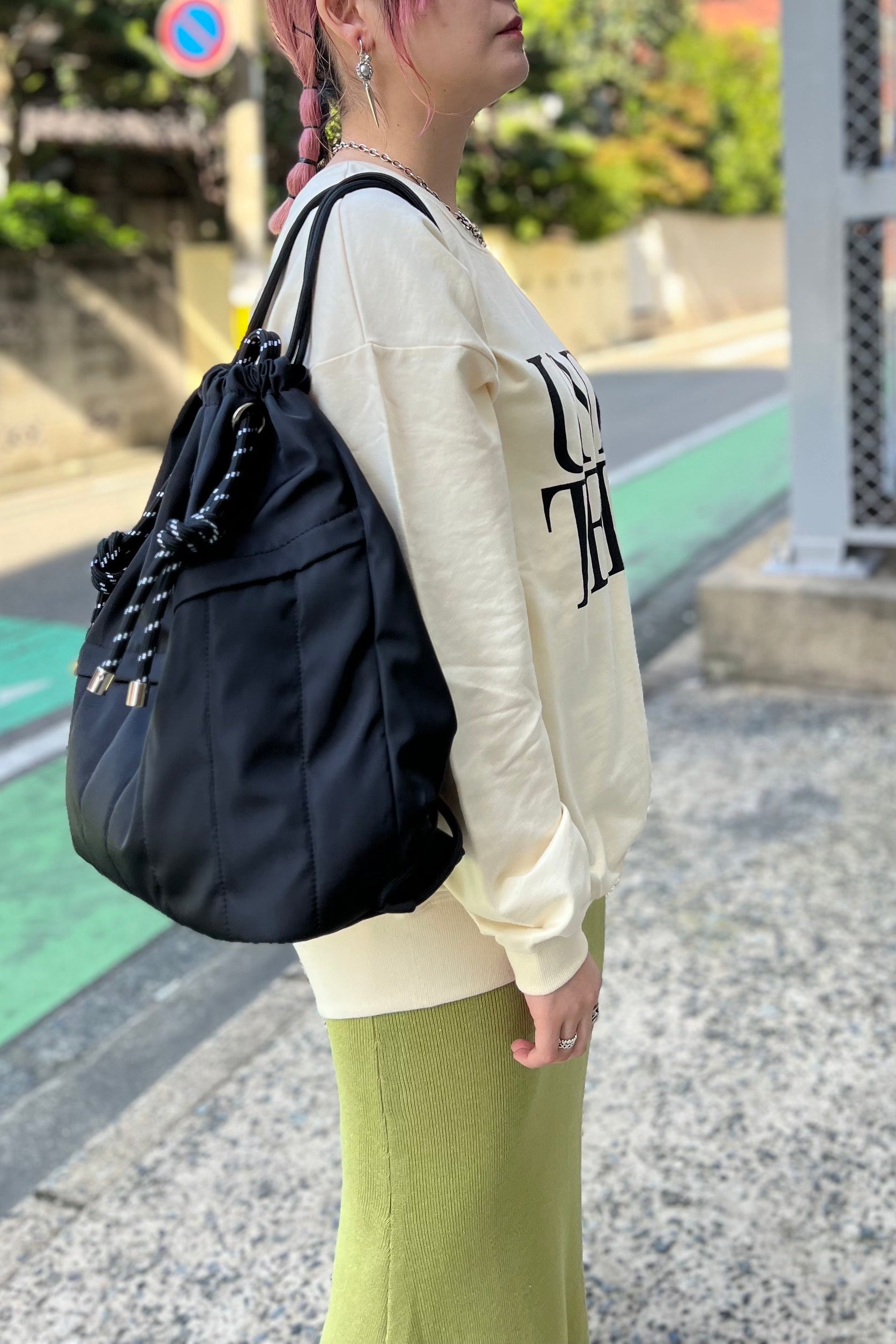 +81BRANCA×OUTDOOR PRODUCTS ステッチデザインナップサック