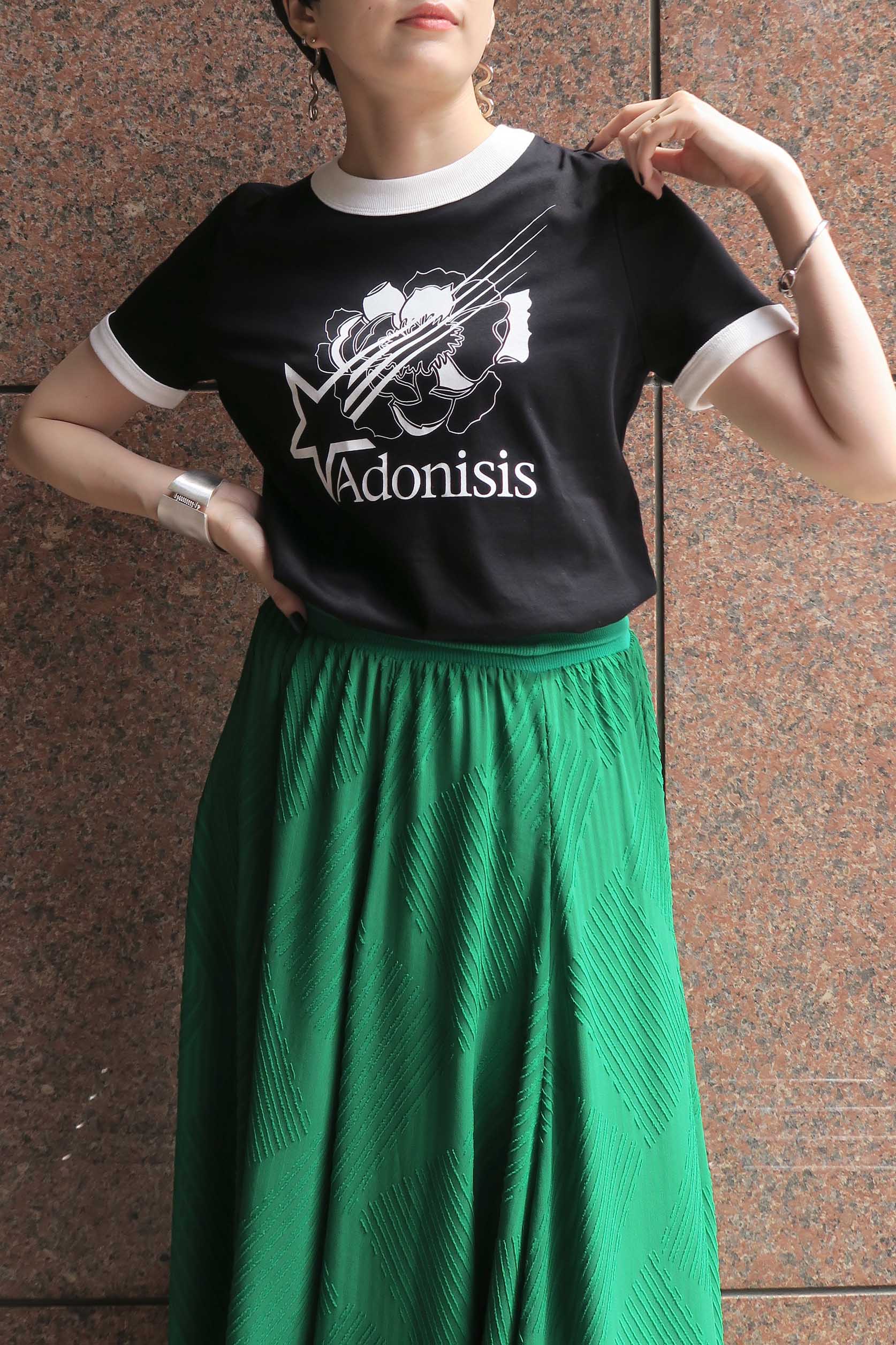 Adnisis ( アドニシス ) ロゴ プリント 半袖 Tシャツ