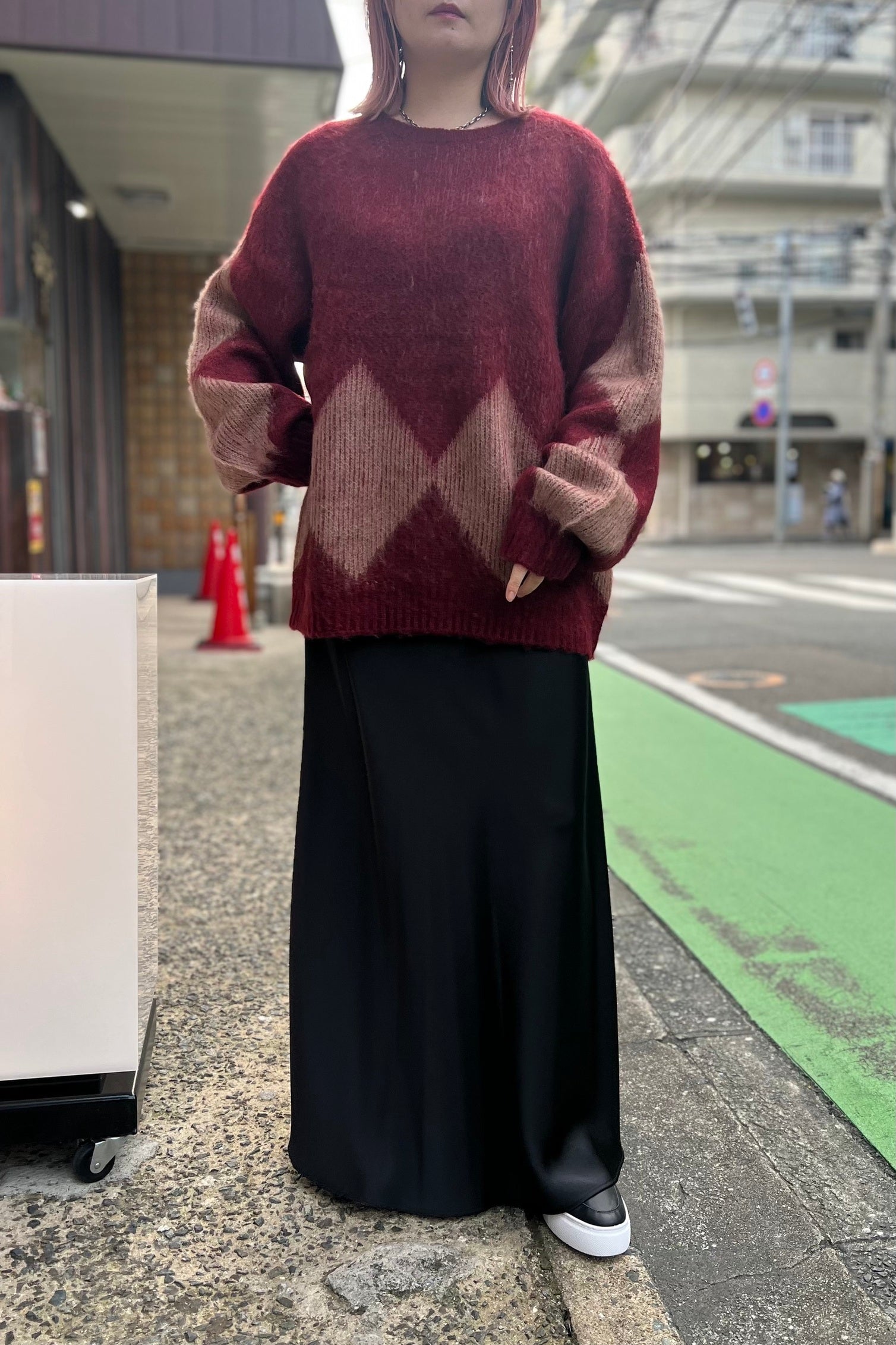 CHIGNON (シニヨン) アーガイル毛がきニット 9735-331dp シャギー