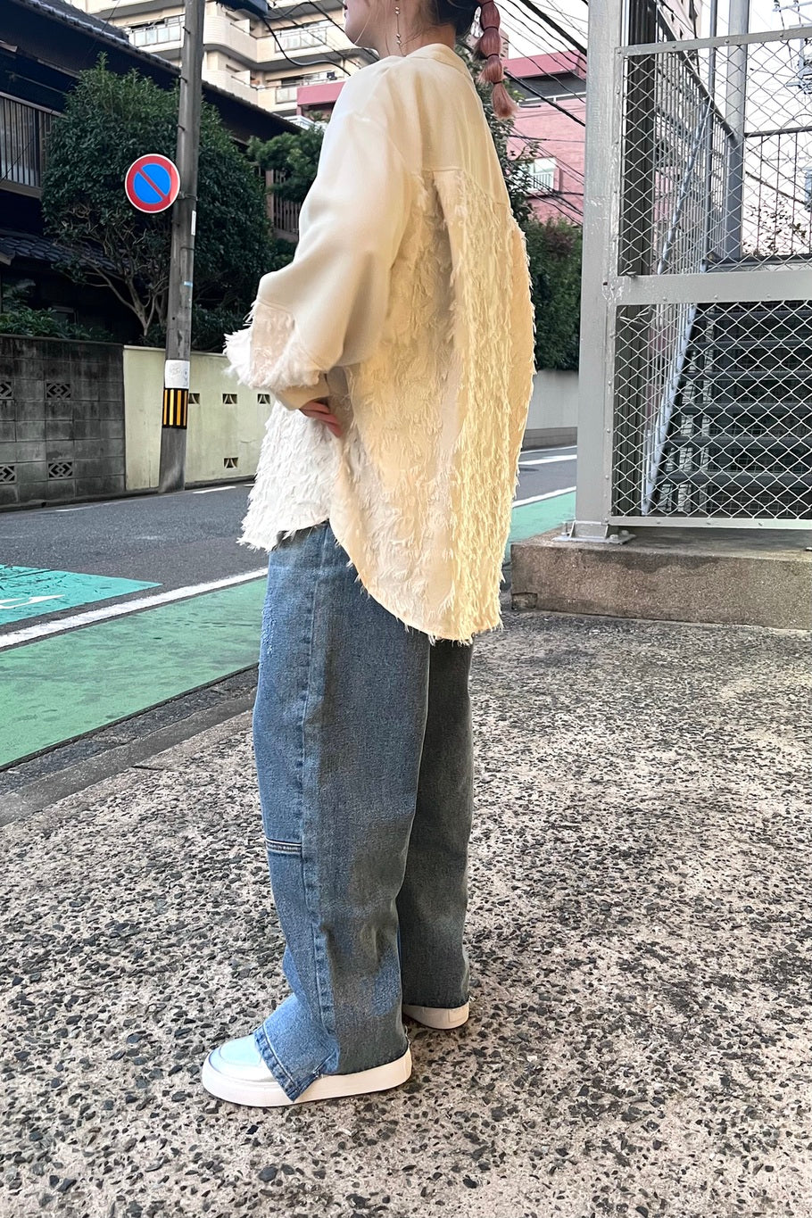 CHIGNON (シニヨン) カットジャガード切替ブラウス 1235-265kk