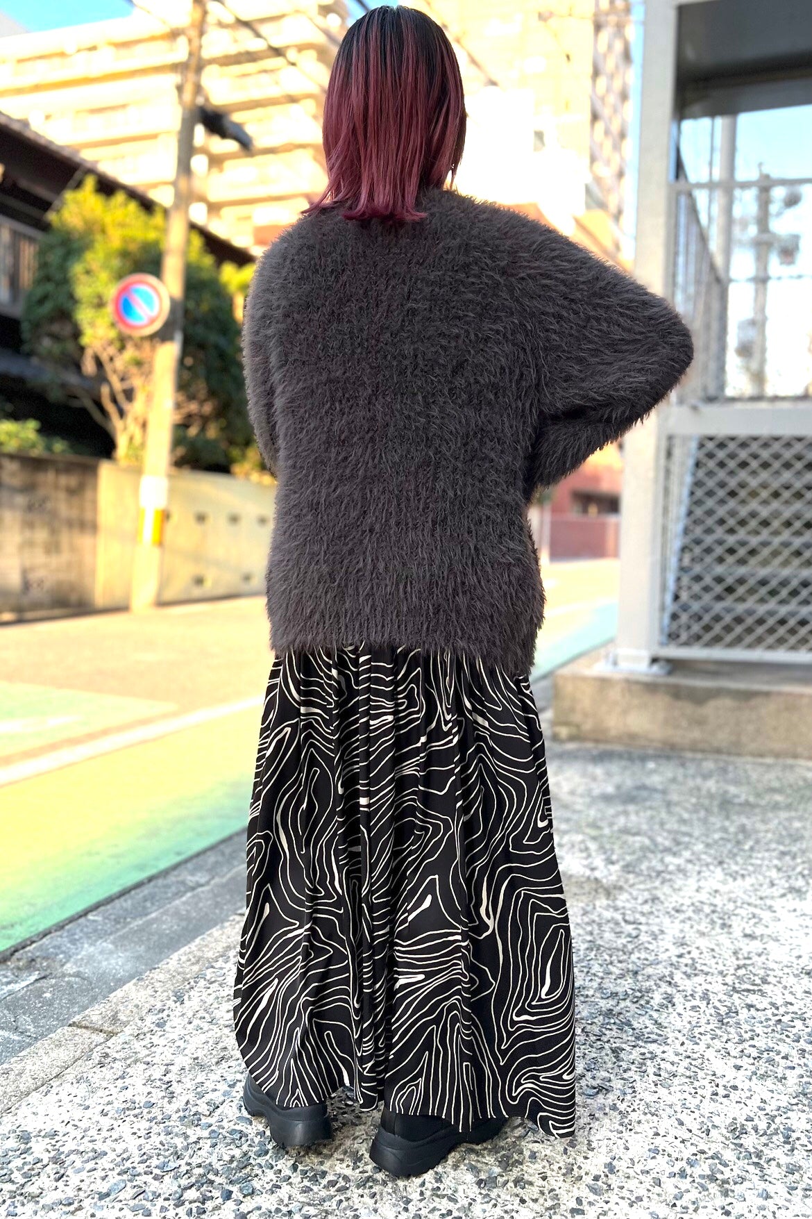 シャギーMIXニットカーディガン