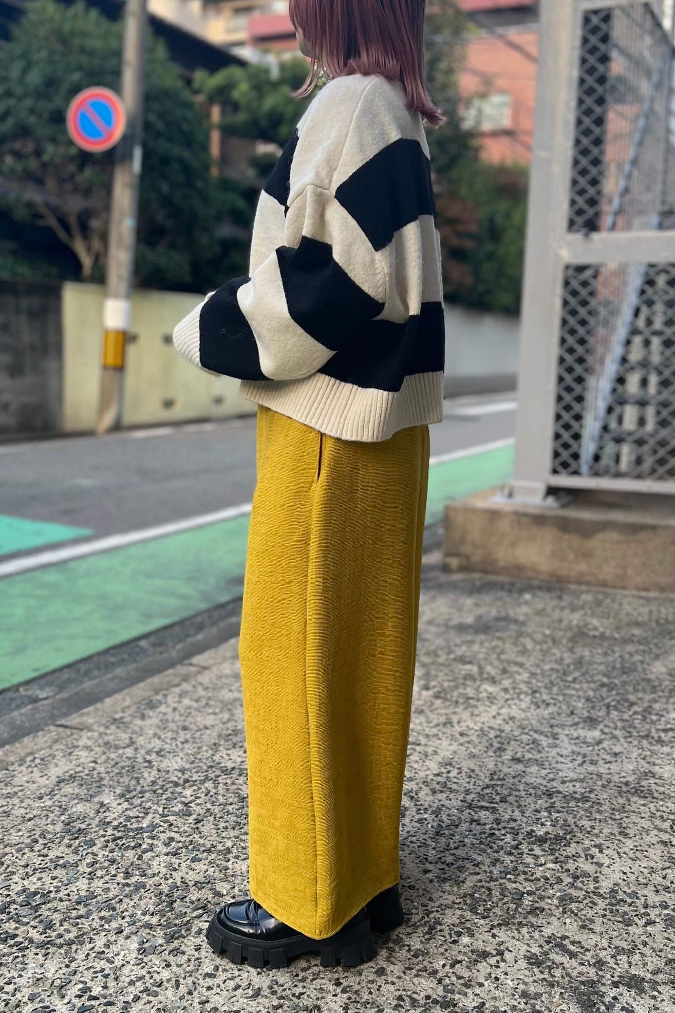 CHIGNON (シニヨン) ボーダーショートニット 9235-345la レディース トレンド