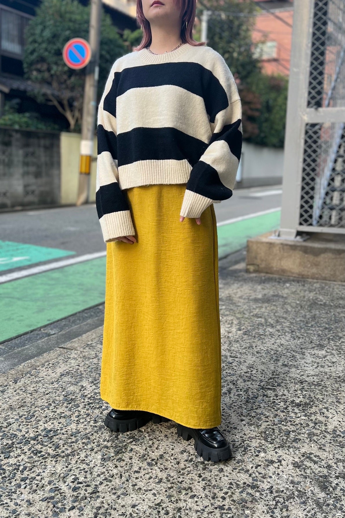 CHIGNON (シニヨン) ボーダーショートニット 9235-345la レディース トレンド