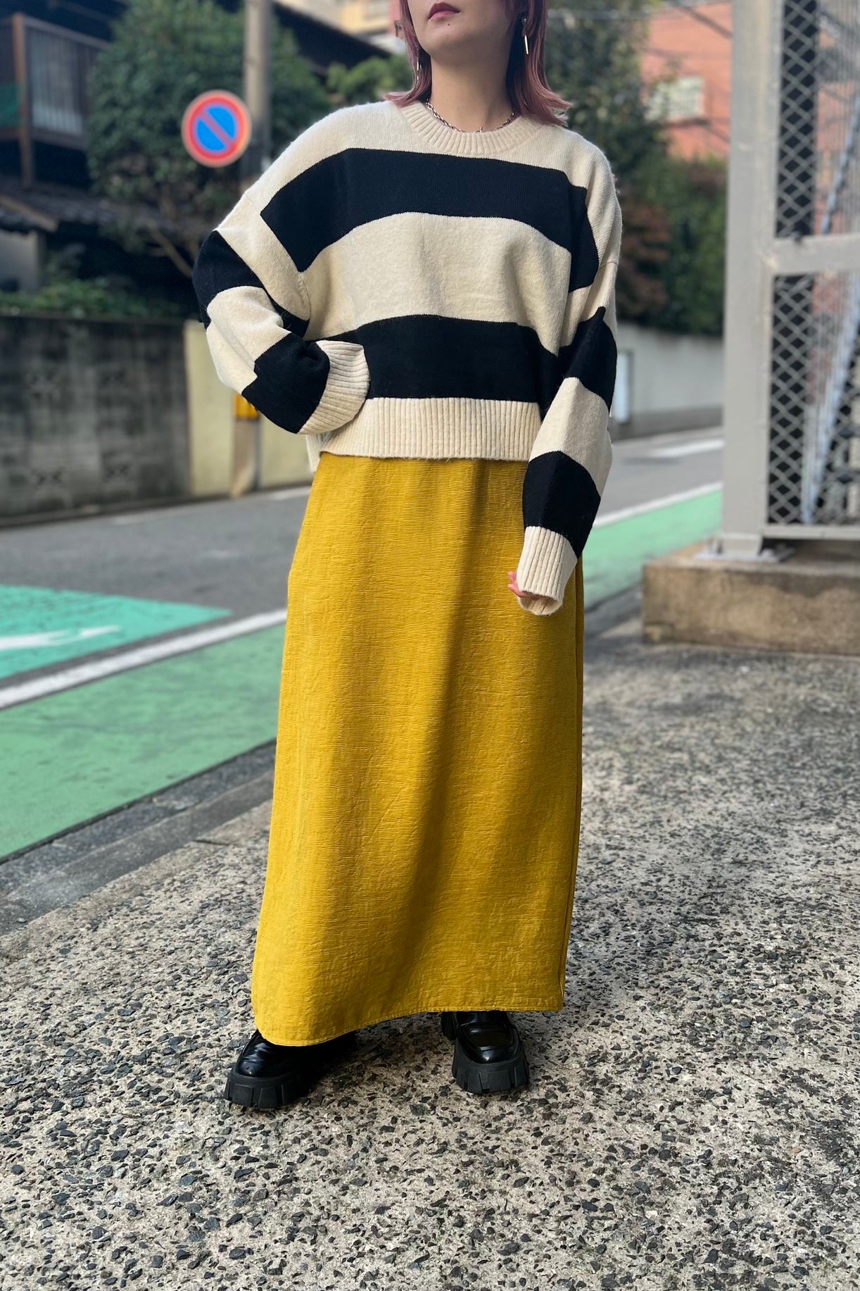 CHIGNON (シニヨン) ボーダーショートニット 9235-345la レディース トレンド