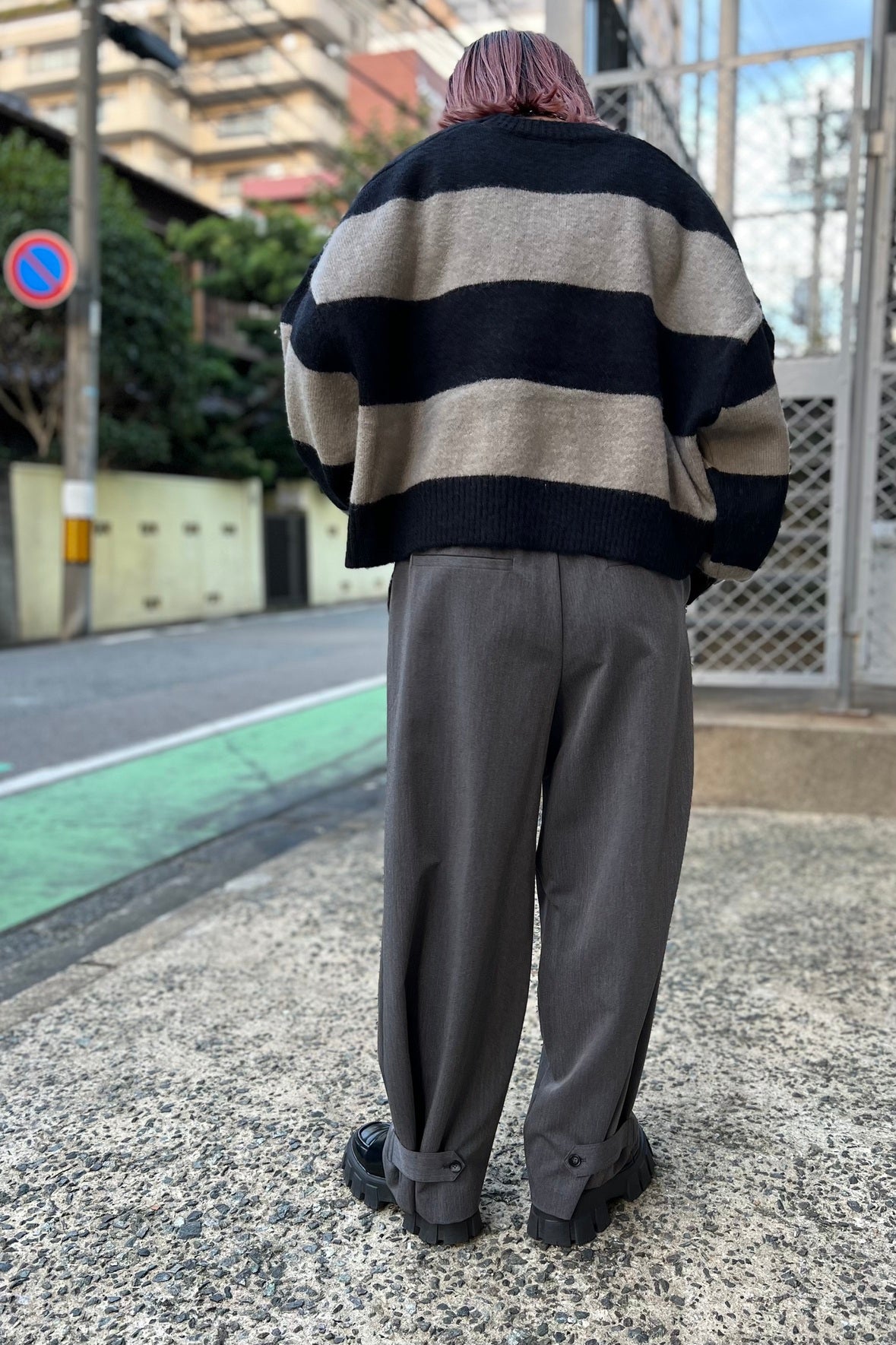 CHIGNON (シニヨン) ボーダーショートニット 9235-345la レディース トレンド