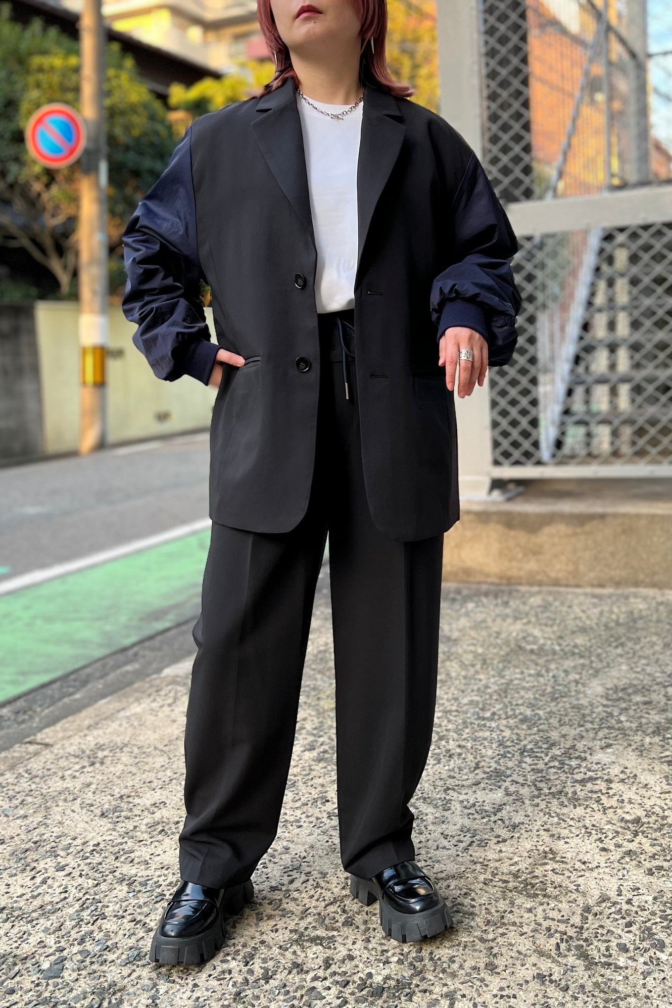 レディース カジュアル ネイビー ジャケット 大人