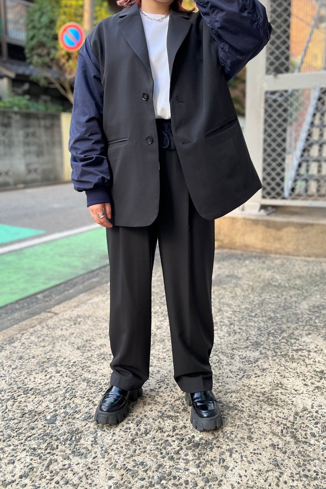 レディース カジュアル ネイビー ジャケット 大人