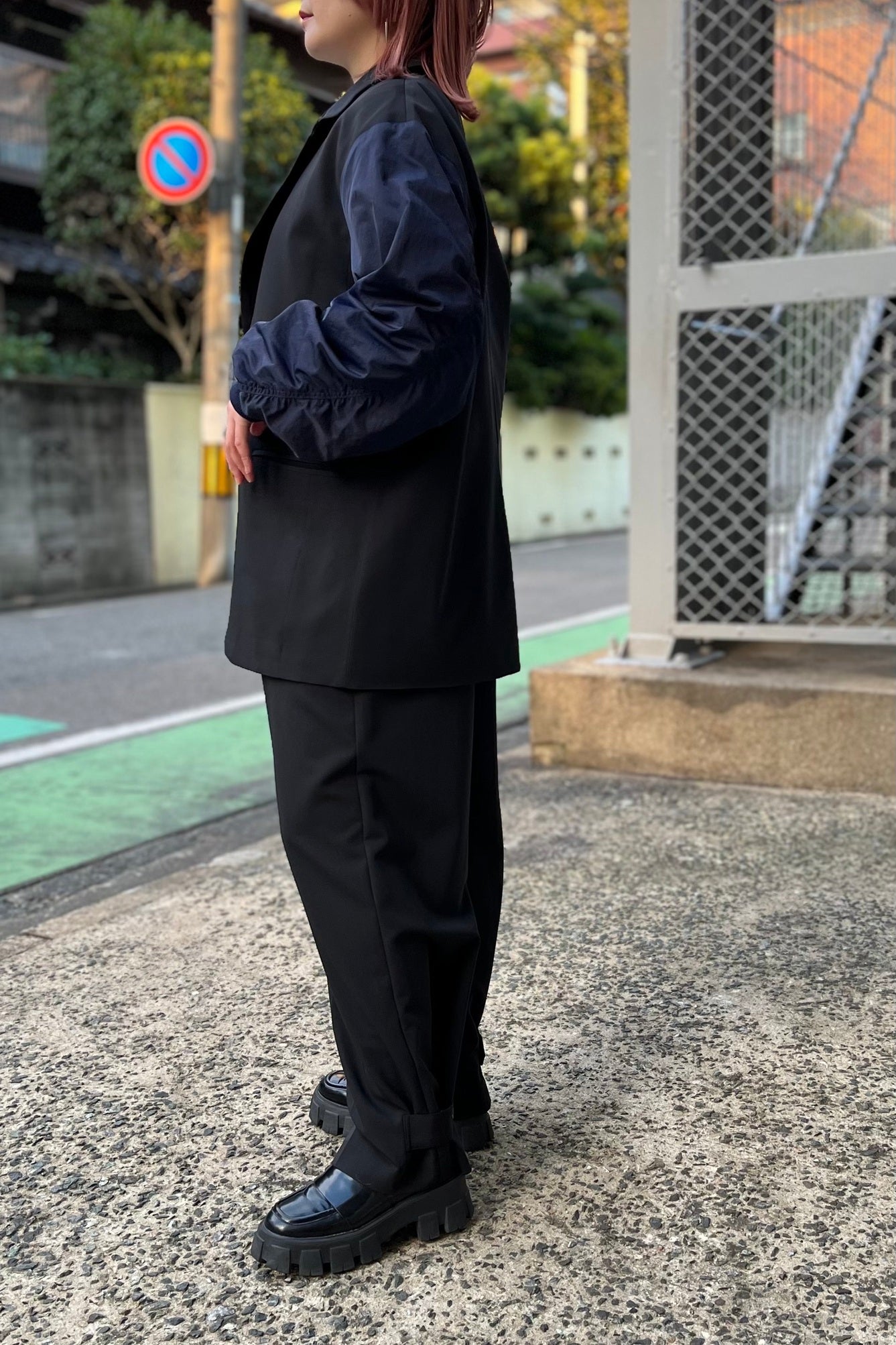 レディース カジュアル ネイビー ジャケット 大人