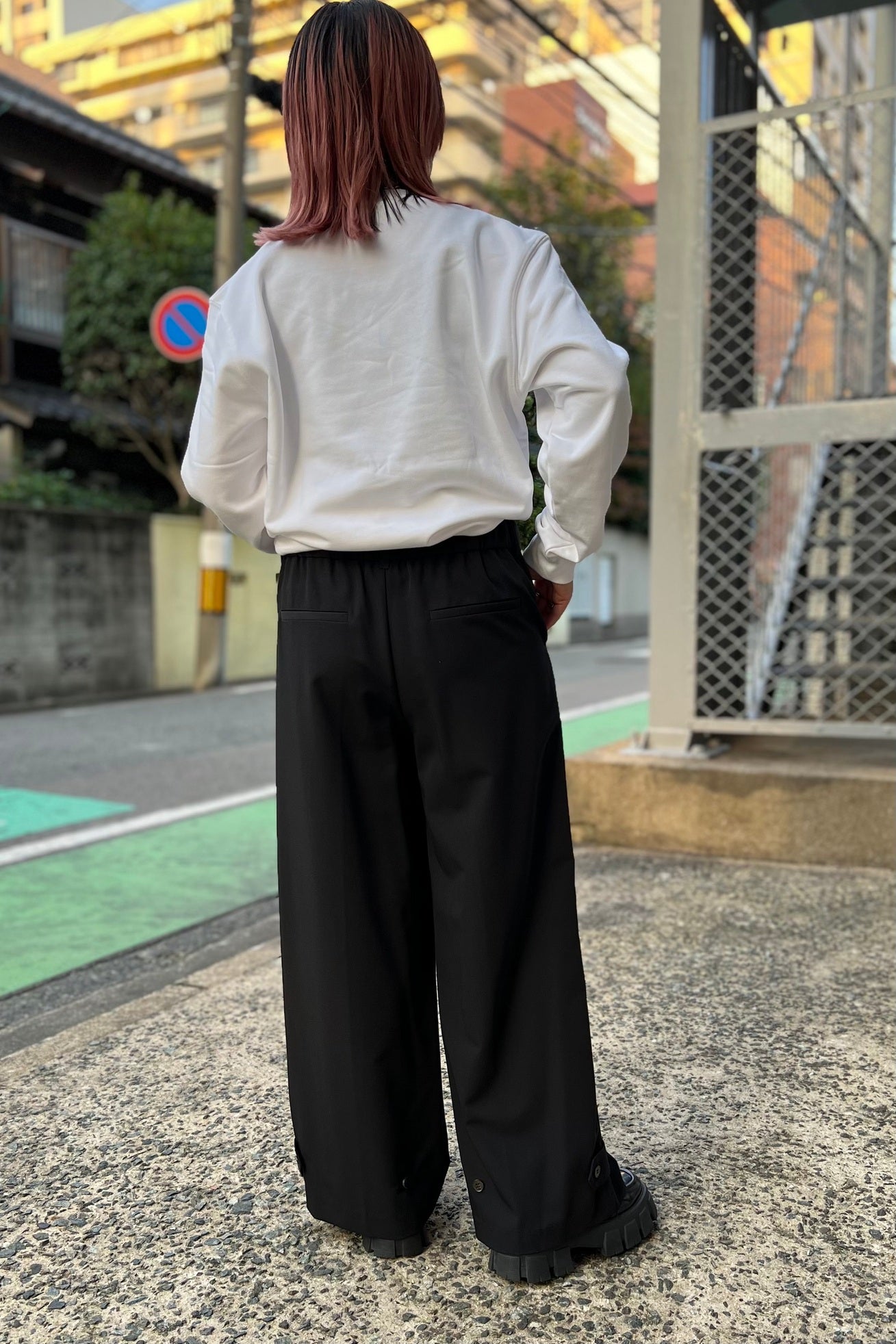 レディース モード ワイドパンツ パラシュートパンツ