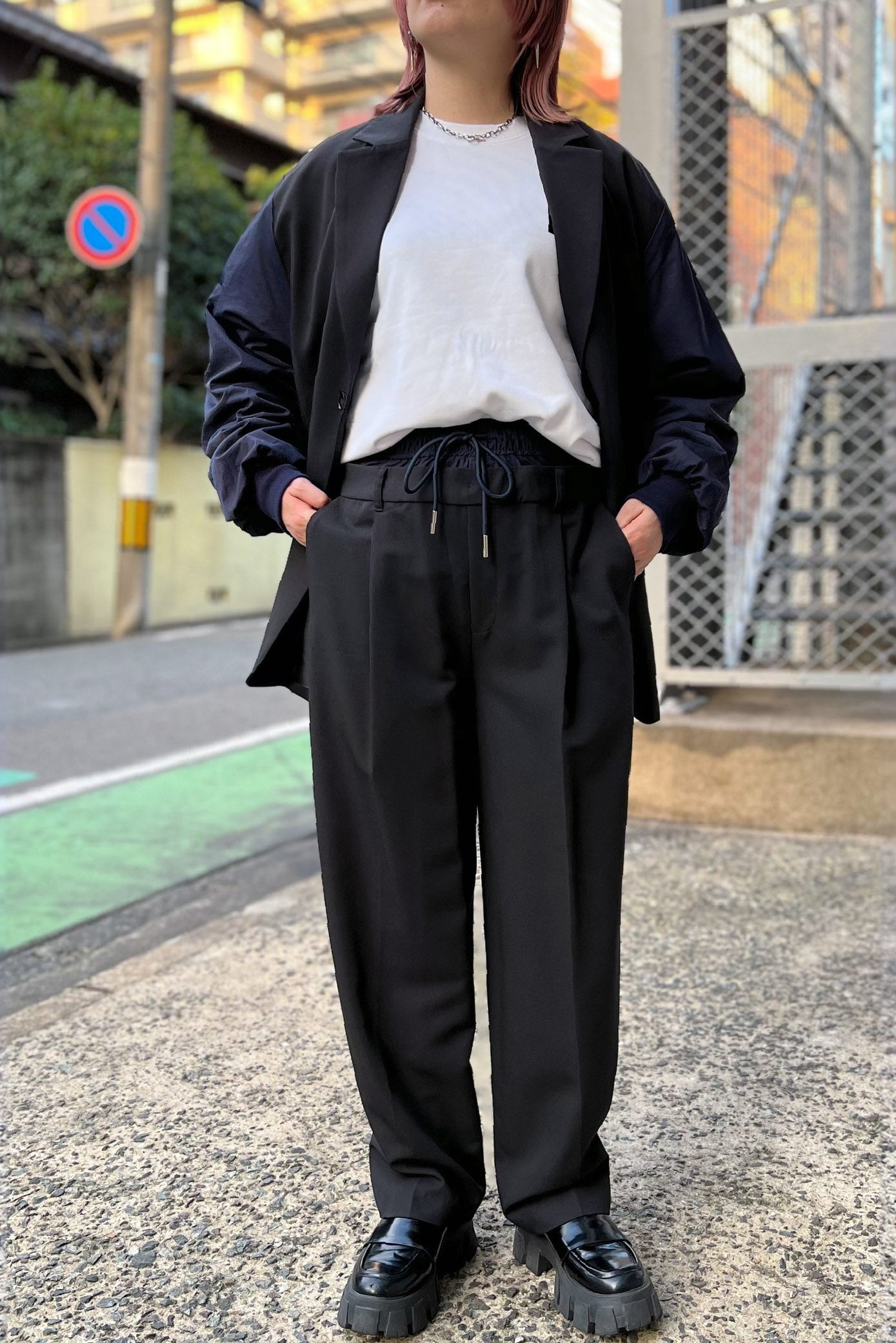 レディース モード ワイドパンツ パラシュートパンツ