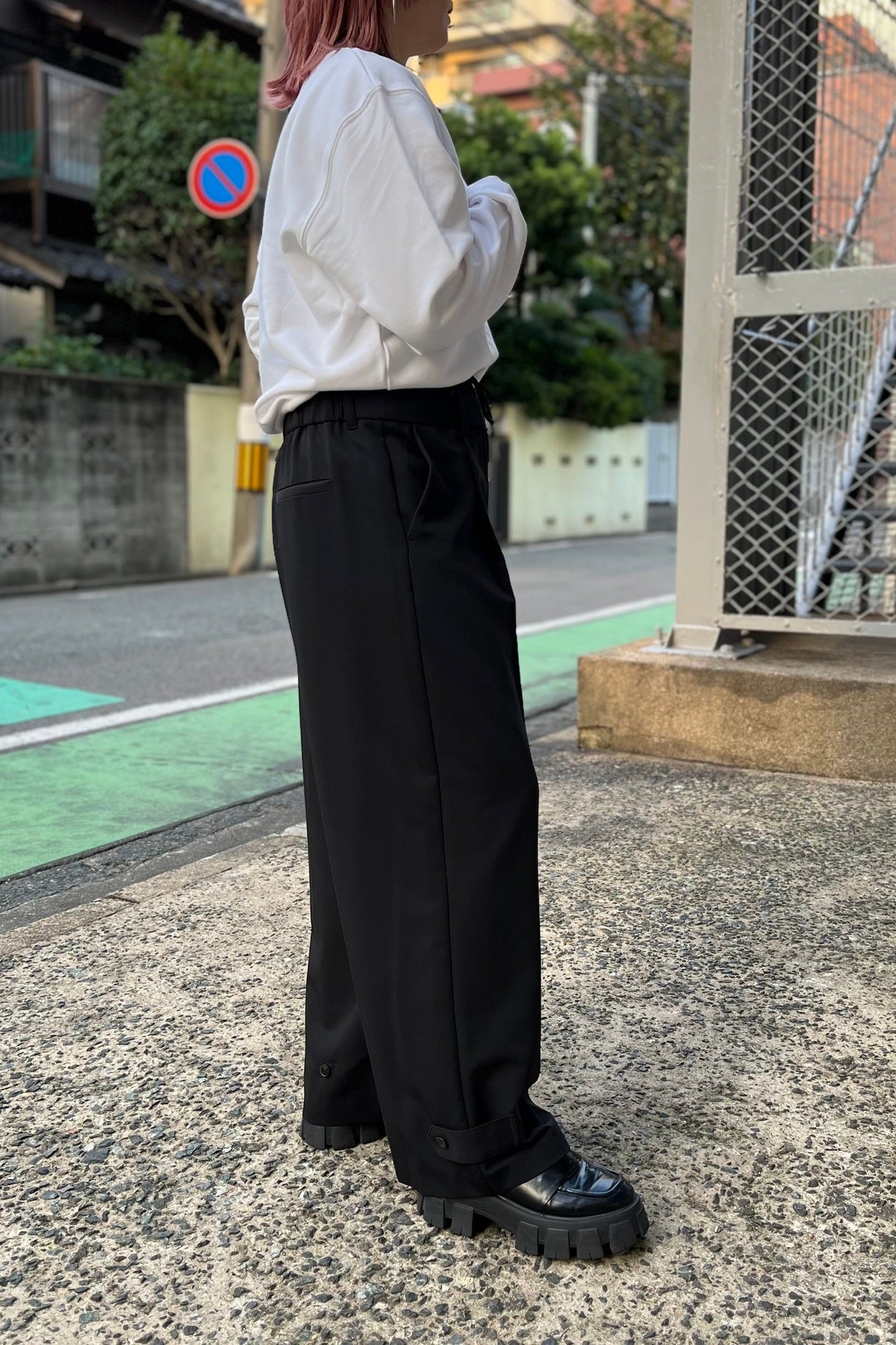 レディース モード ワイドパンツ パラシュートパンツ