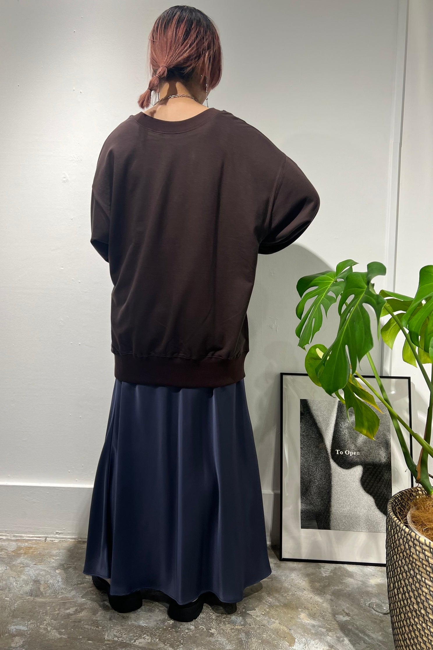 レディース スウェット ゆったり ブラウン 大人