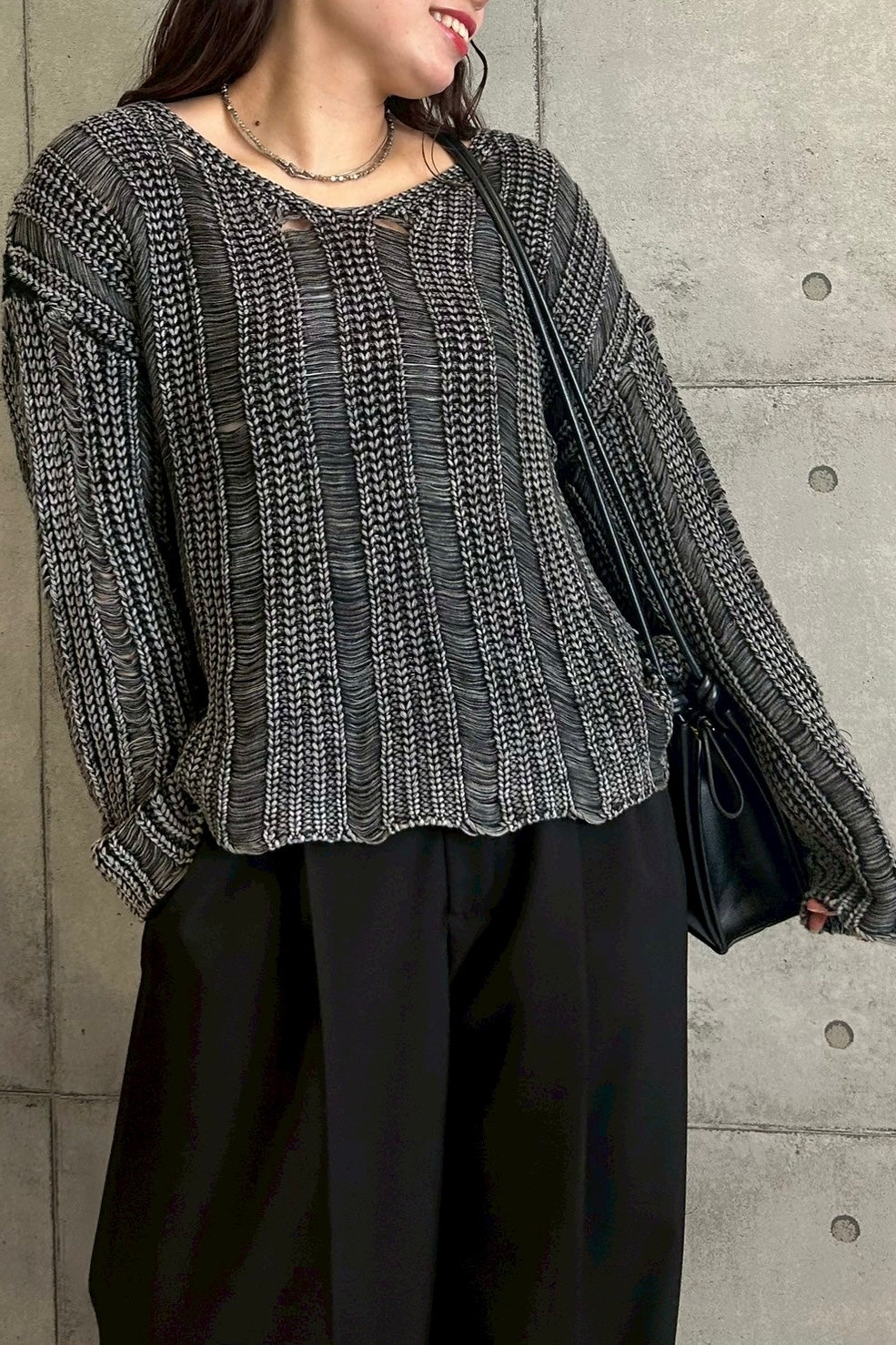 ピグメントメッシュニット