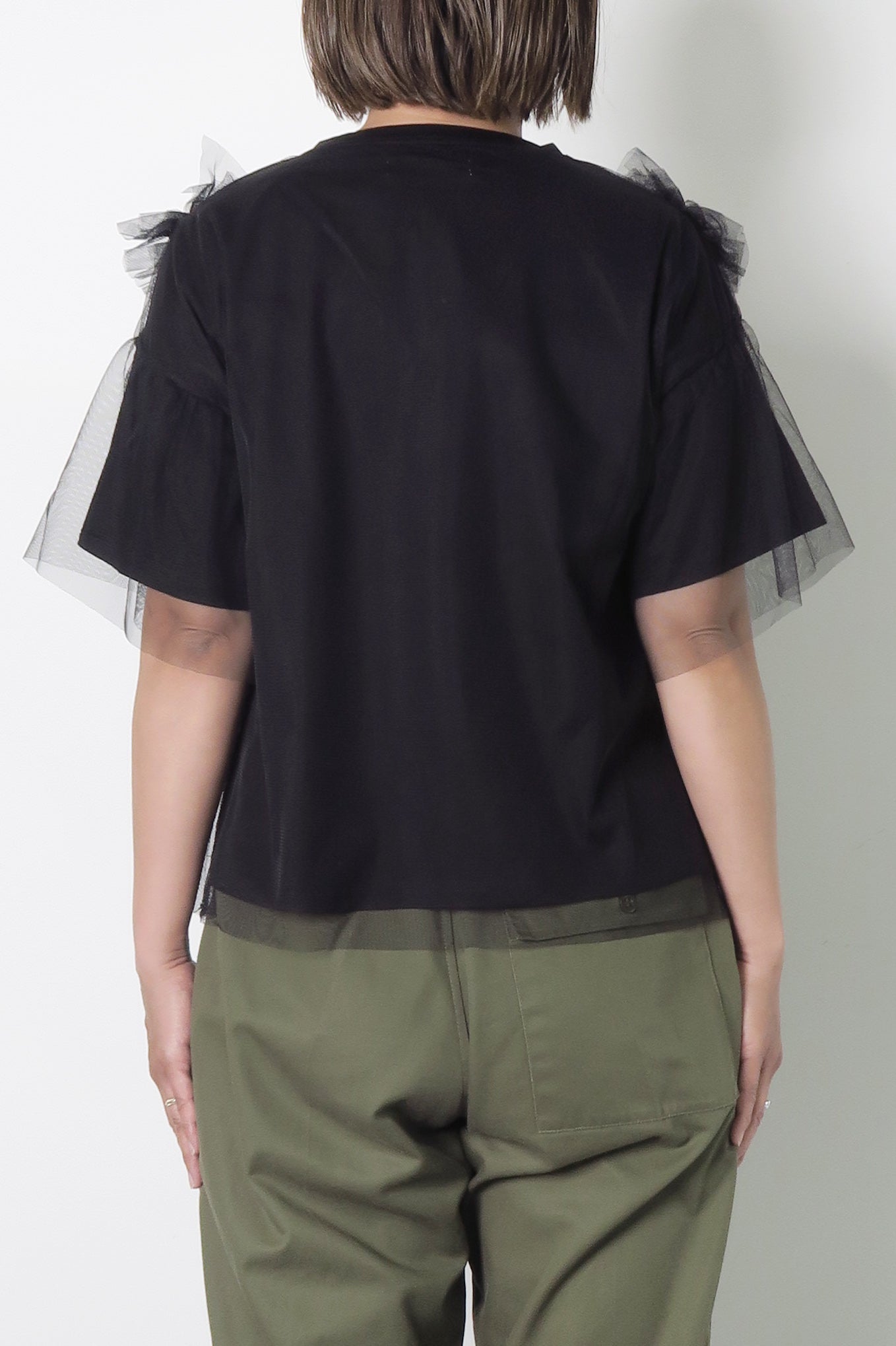 GALENA(ガレナ) チュールフリルtシャツ 70050-4109 ブラック
