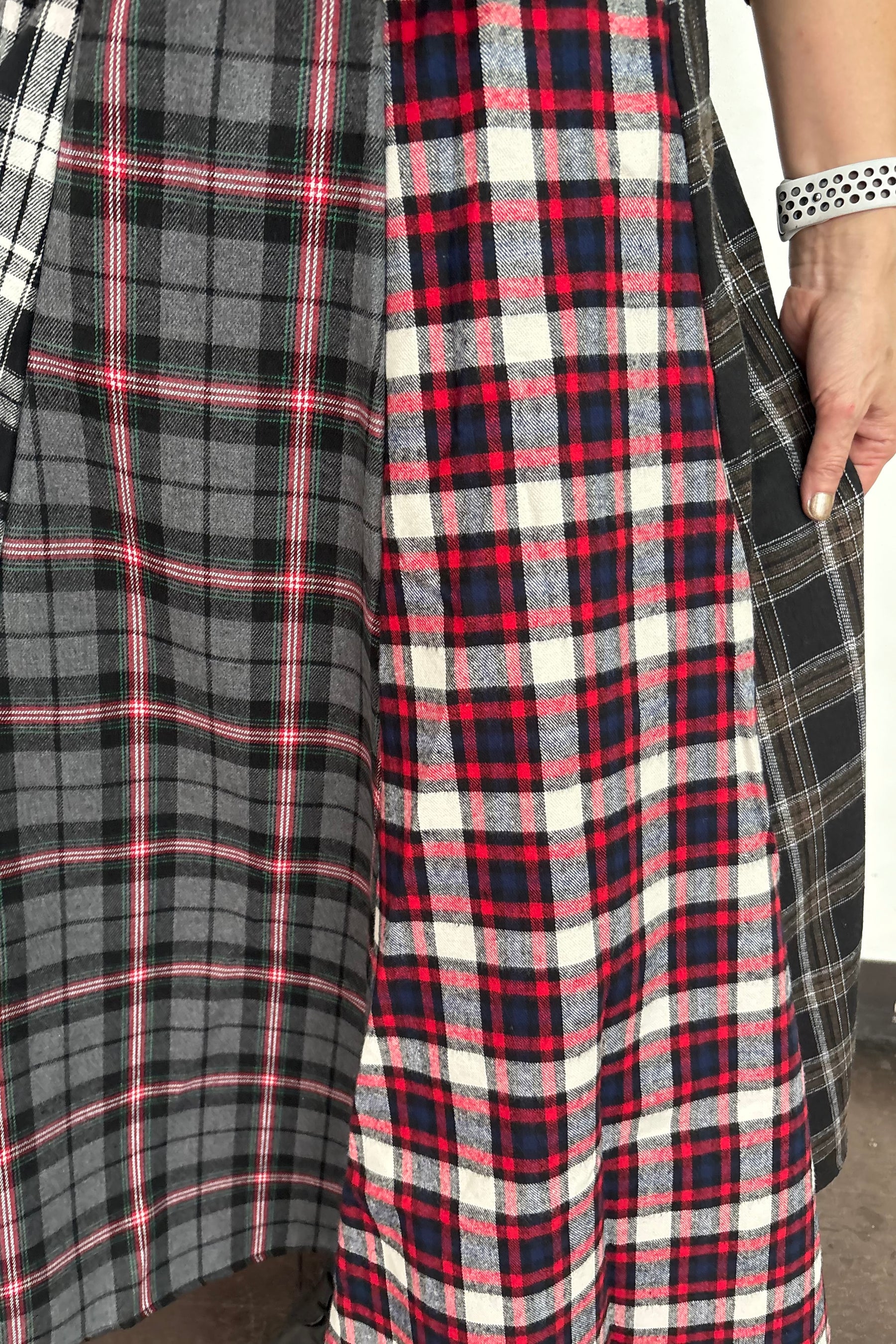 ネルチェックコンビスカート