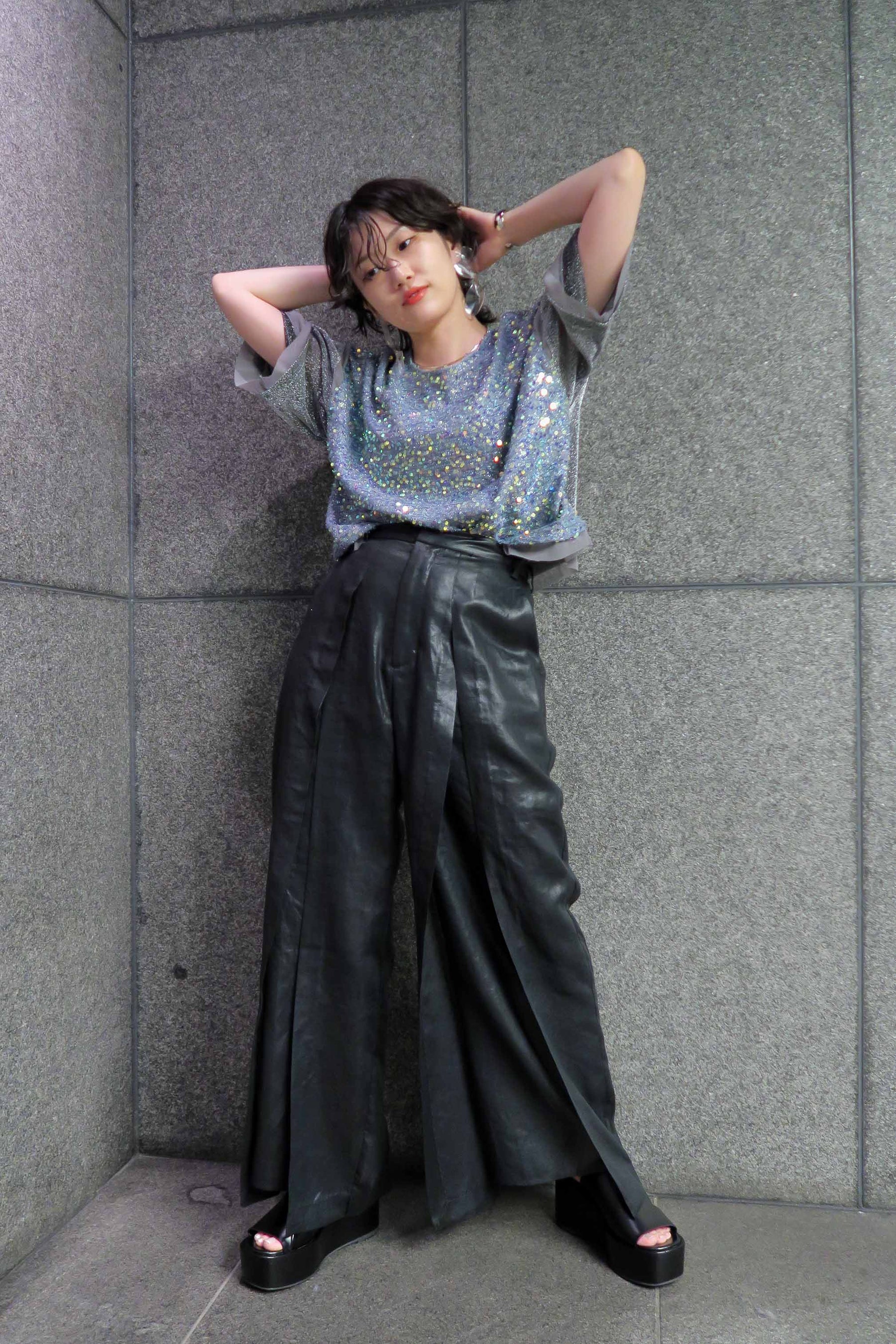 スリットレヤードパンツ