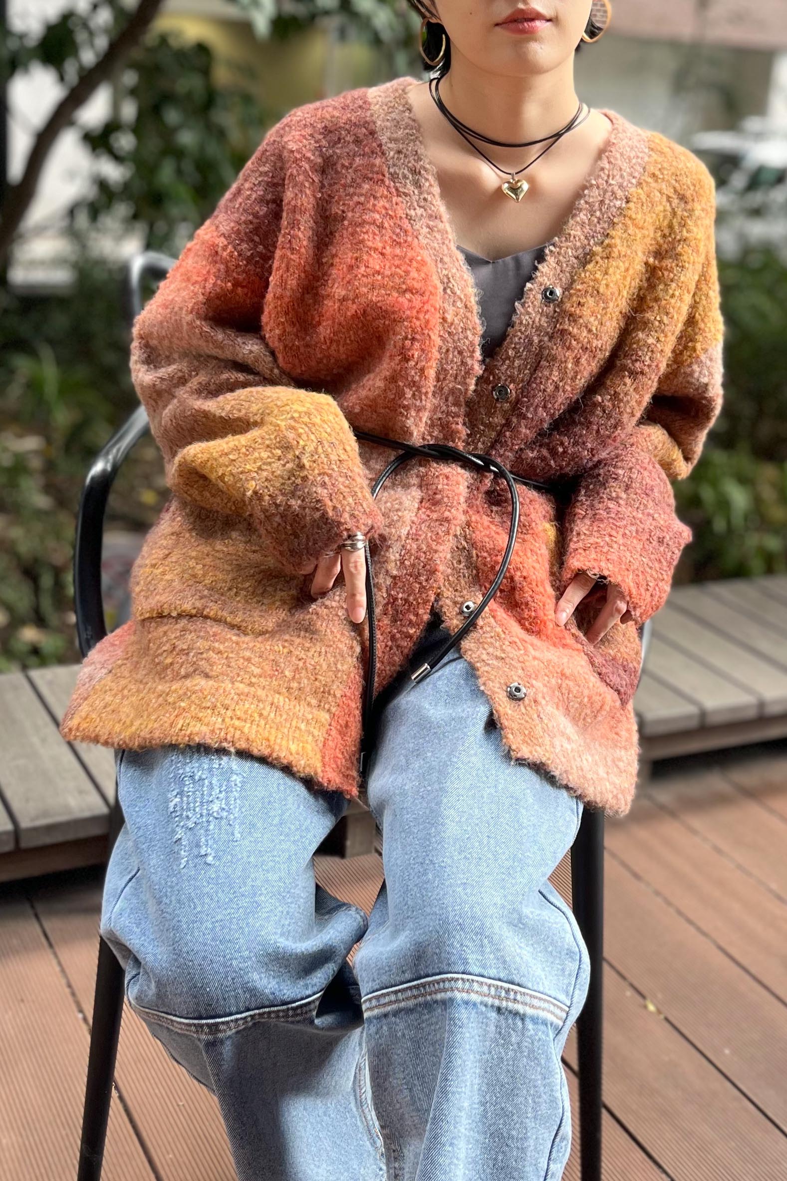 ファンシーヤーンカーディガン