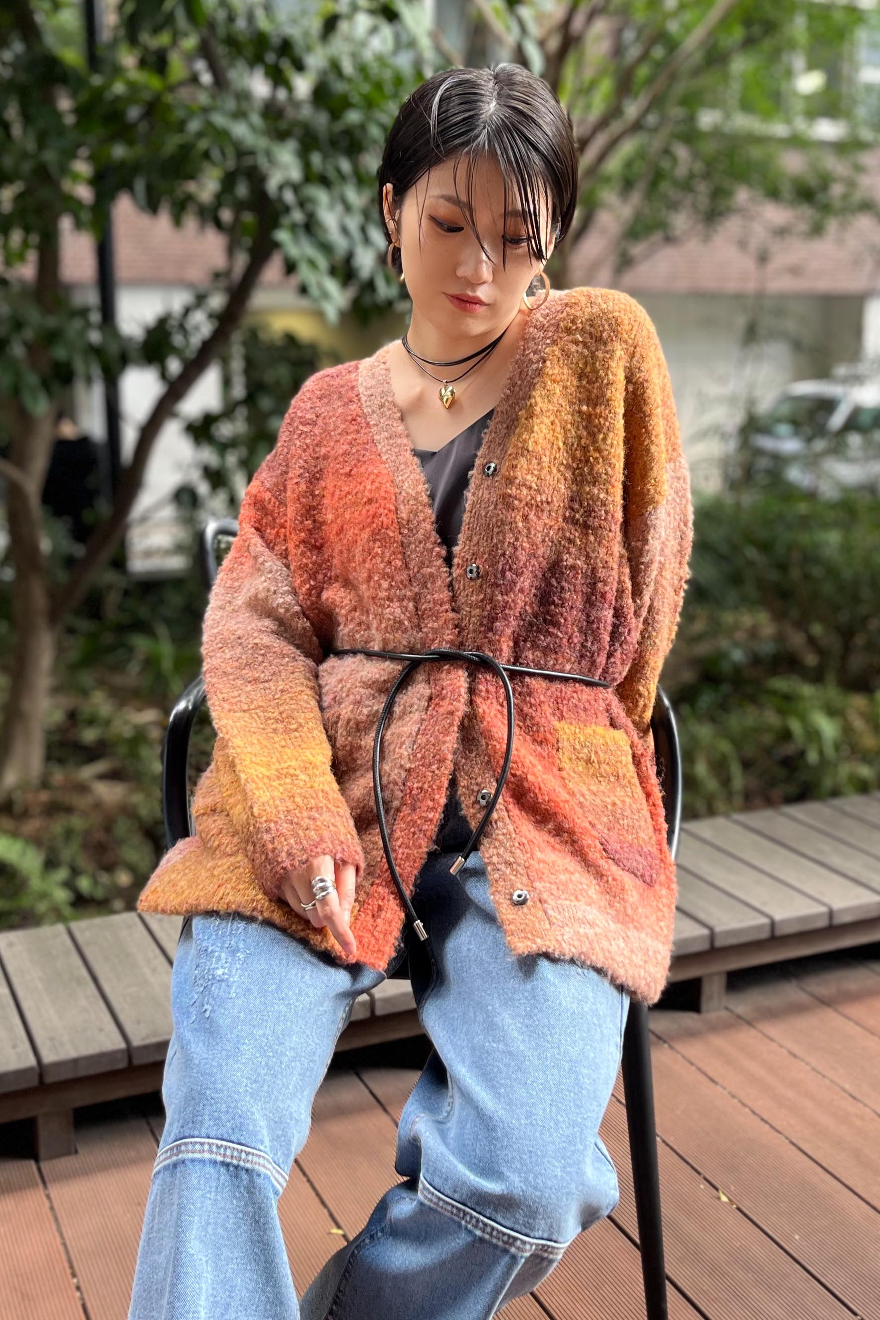 ファンシーヤーンカーディガン