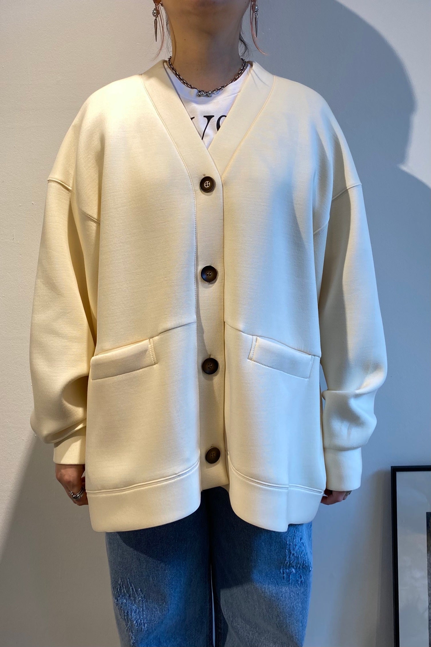 スポンディッシュジャージーカーディガン