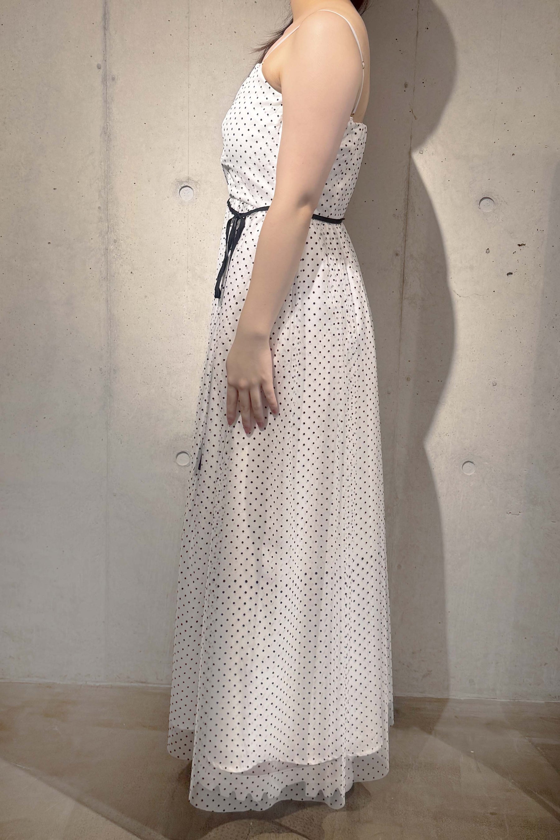 Kaene(カエン)ドットフロッキーベアワンピース 100249