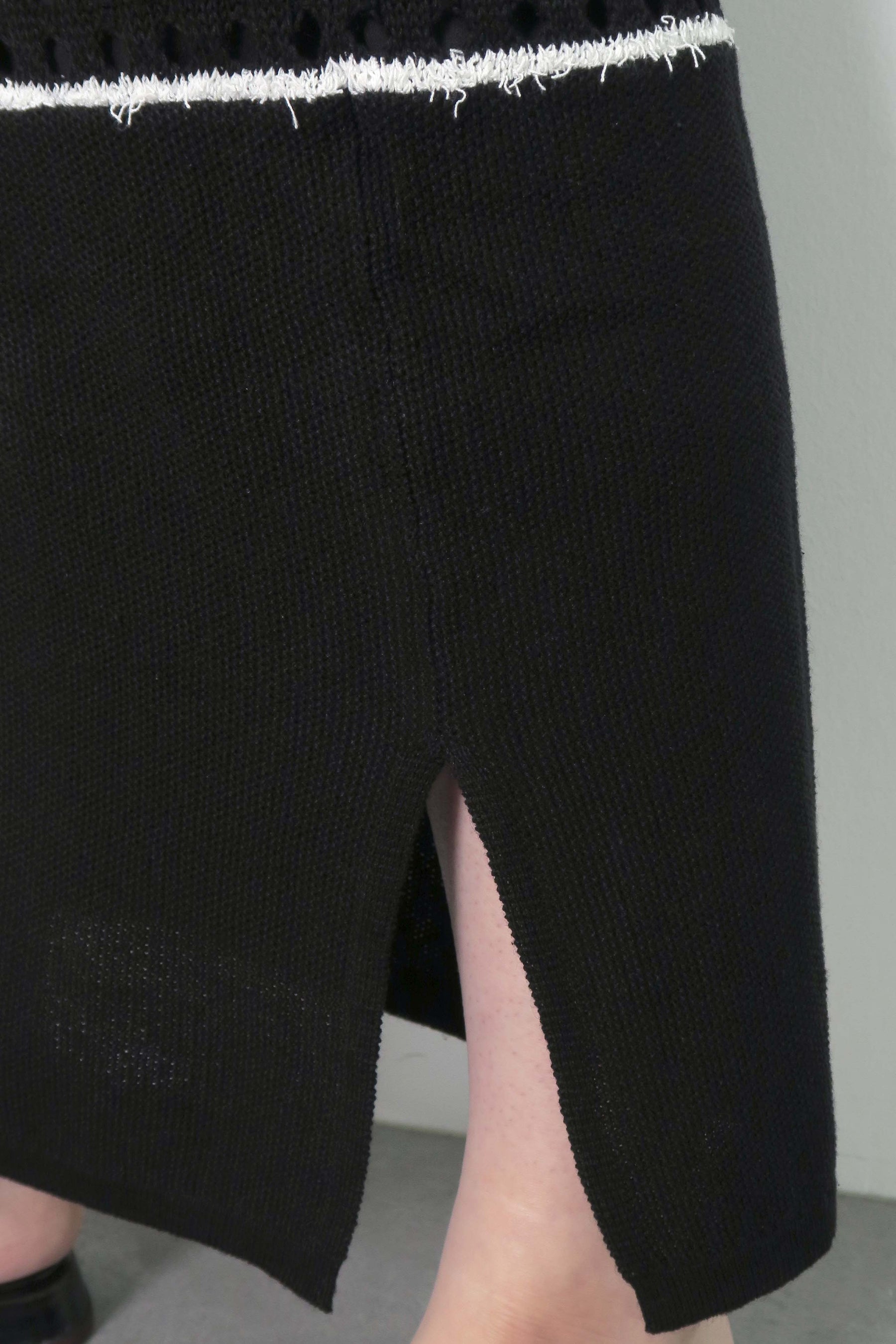編地切替ニットスカート