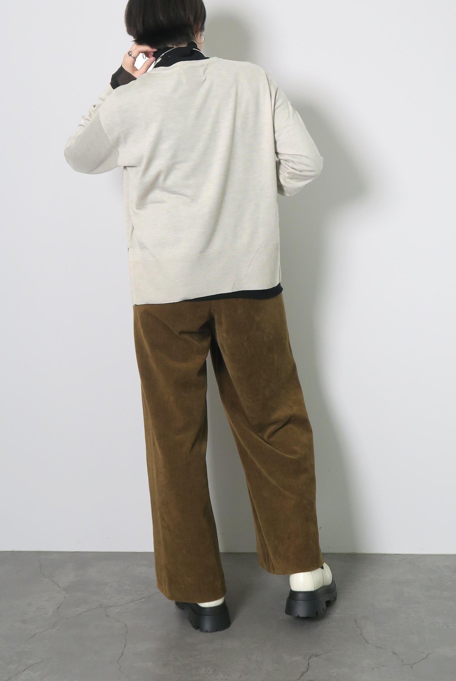 コーデュロイワイドパンツ