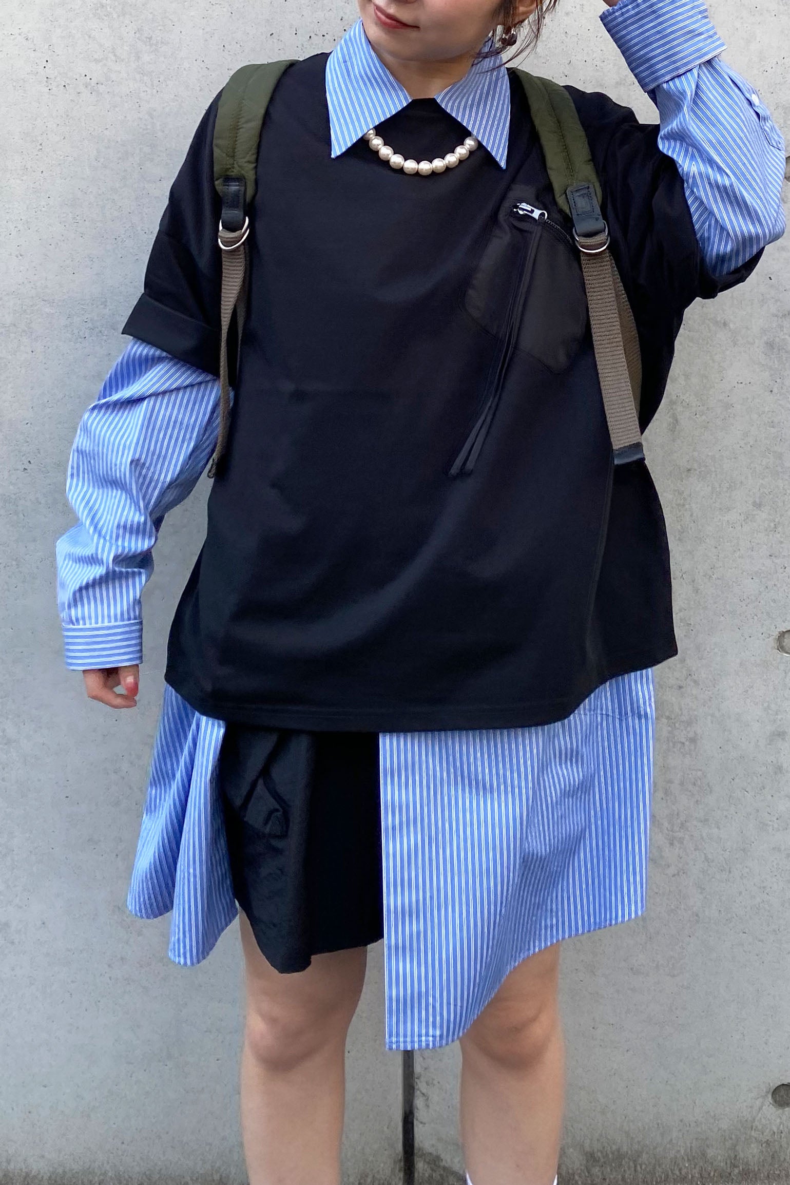 33℃ (サーティスリー) 胸ポケットTee gz504803 ブラック