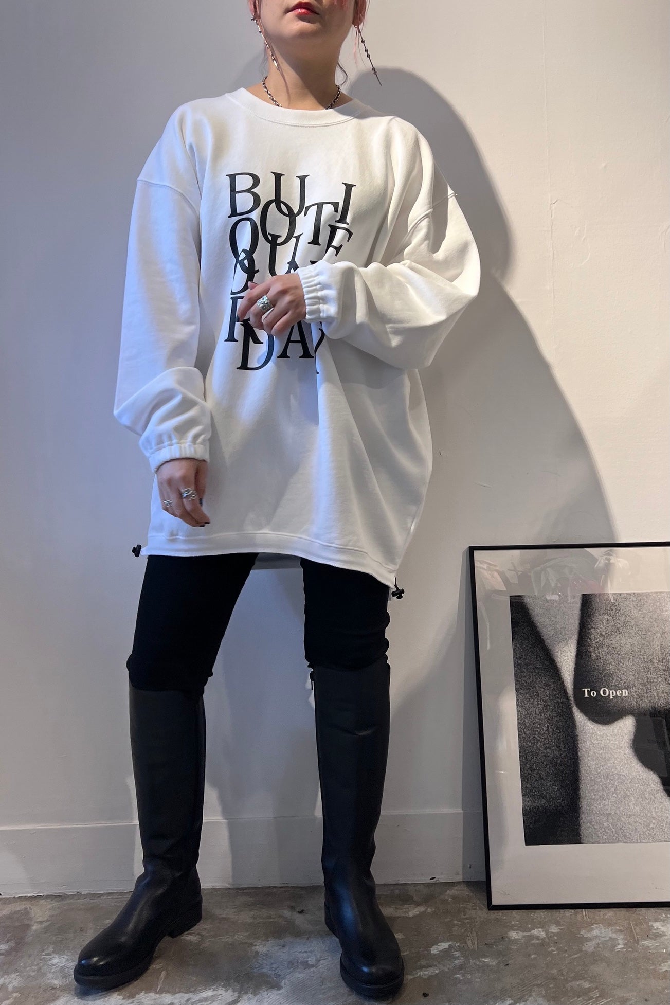 Boutique Ordinary (ブティーク オーディナリー) ランダムタイポスロゴウェット bo23-331t レディース ストリート