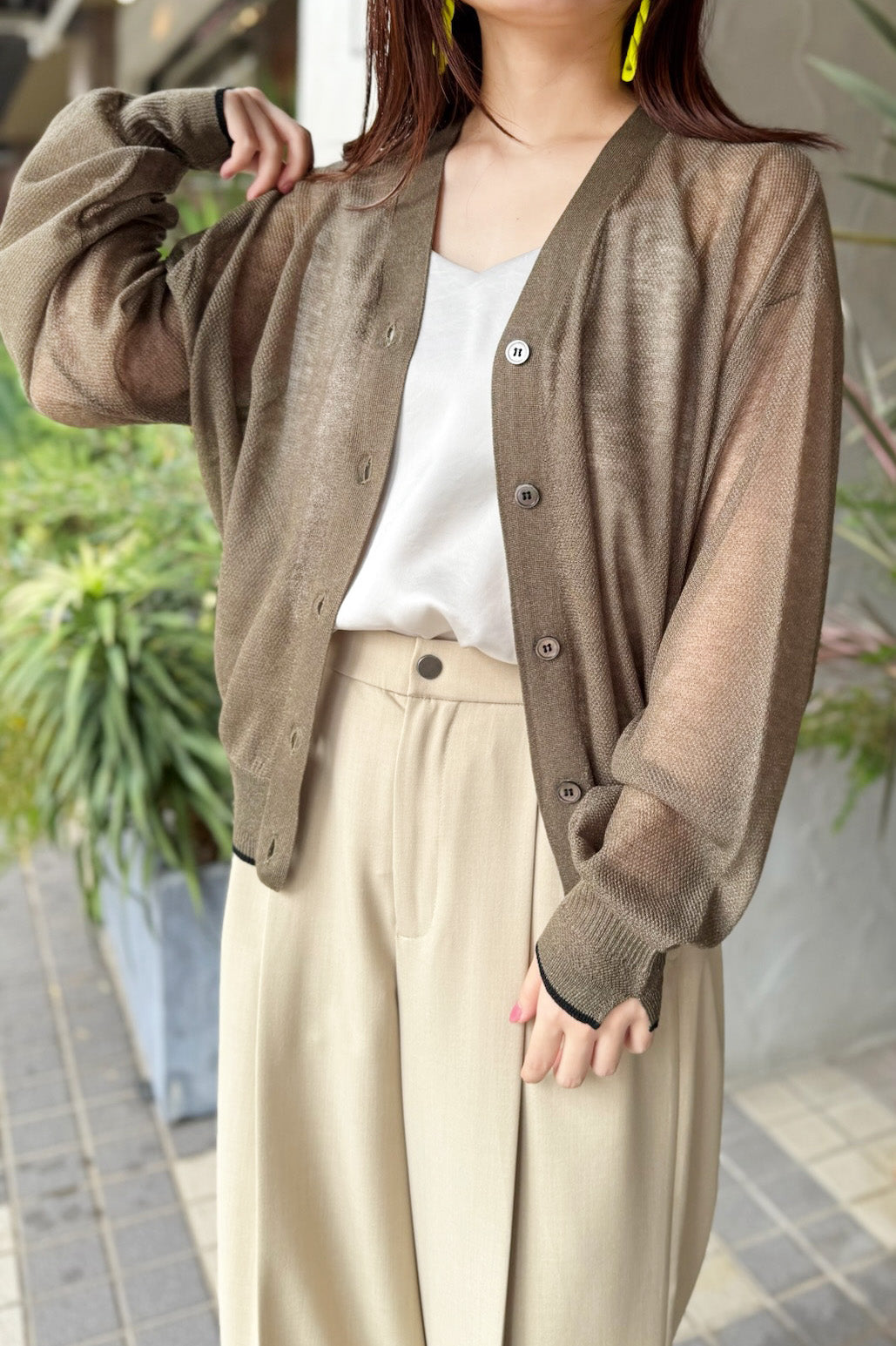 CHIGNON (シニヨン) シアーカノコカーディガン 9853-385JR モカ