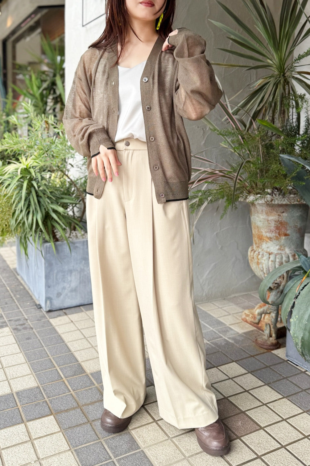CHIGNON (シニヨン) シアーカノコカーディガン 9853-385JR モカ