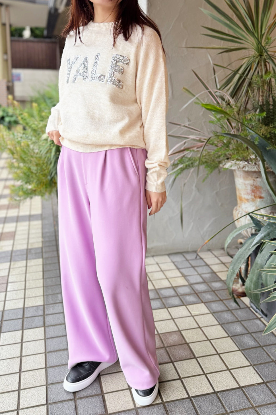 huitieme nid(ユイッティームニ) YALEニット 743600 アイボリー
