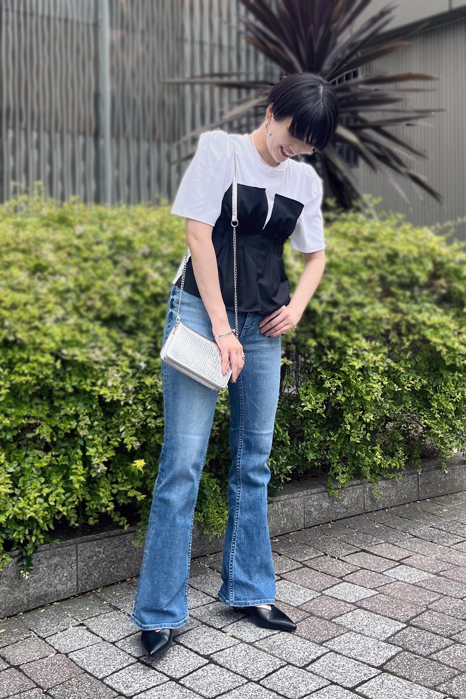 MICALLEMICALLE ( ミカーレミカーレ ) ビスチェレイヤードTシャツ トレンド レディース