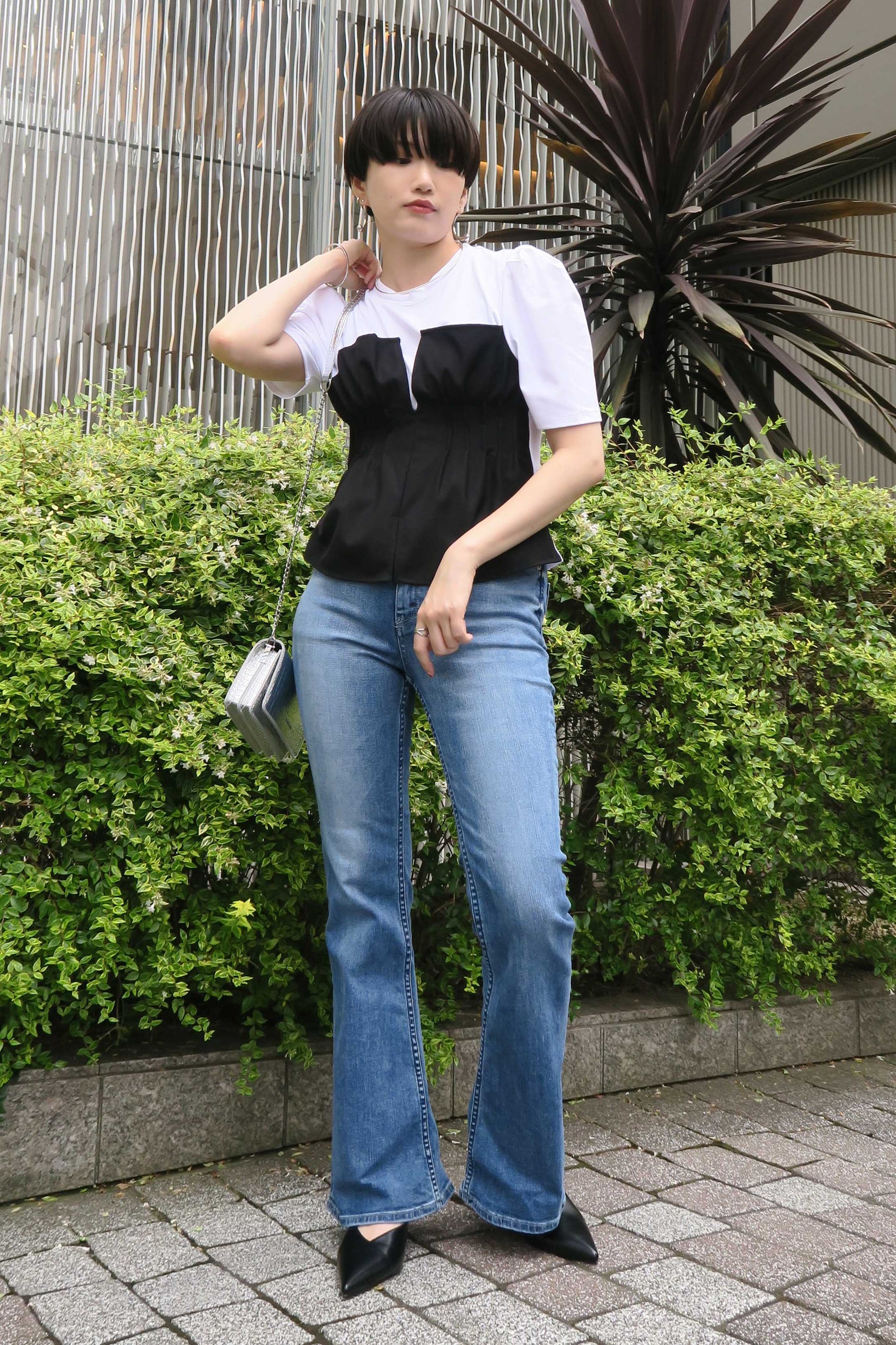 MICALLEMICALLE ( ミカーレミカーレ ) ビスチェレイヤード Tシャツ