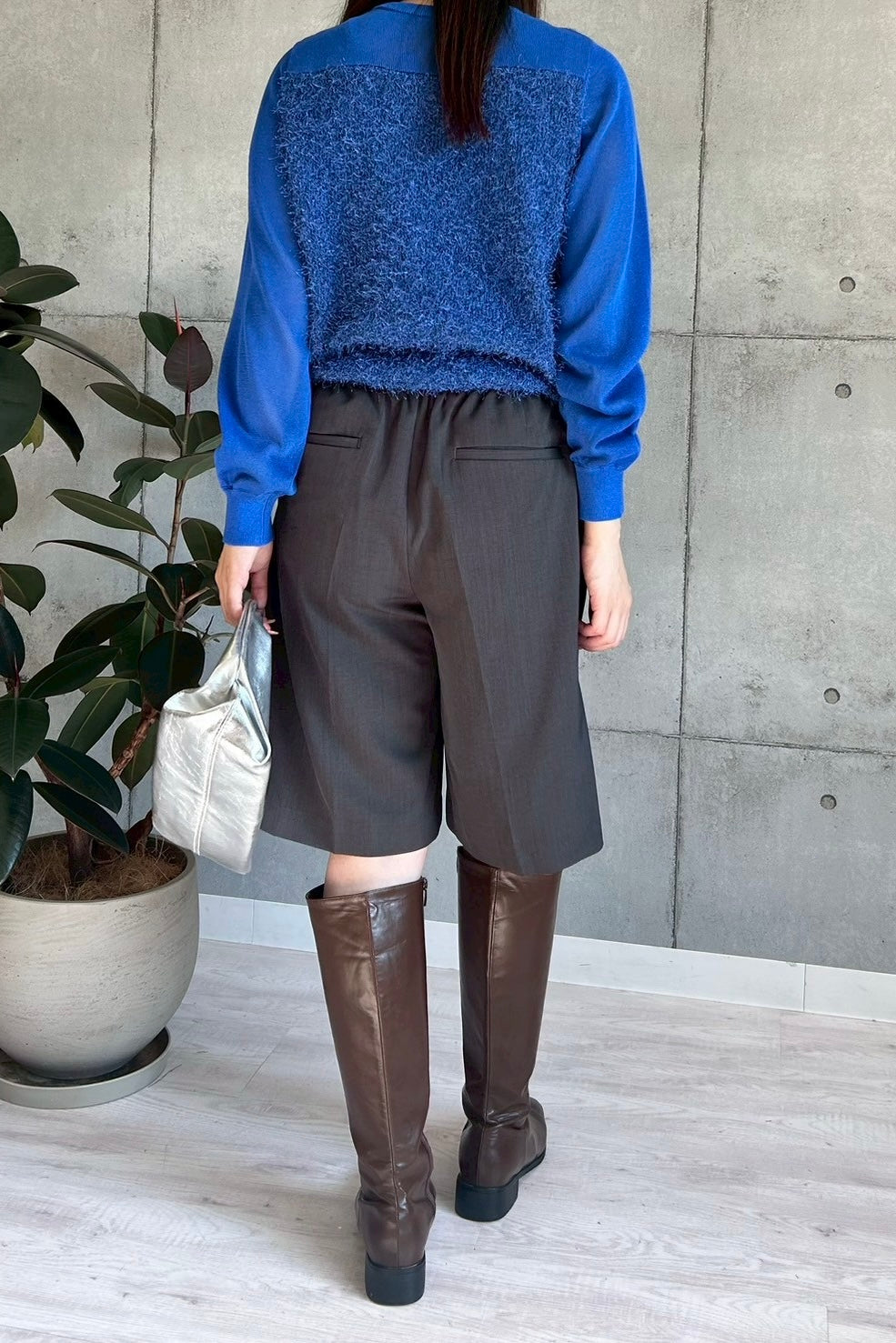シャギービスチェレイヤード風ニット