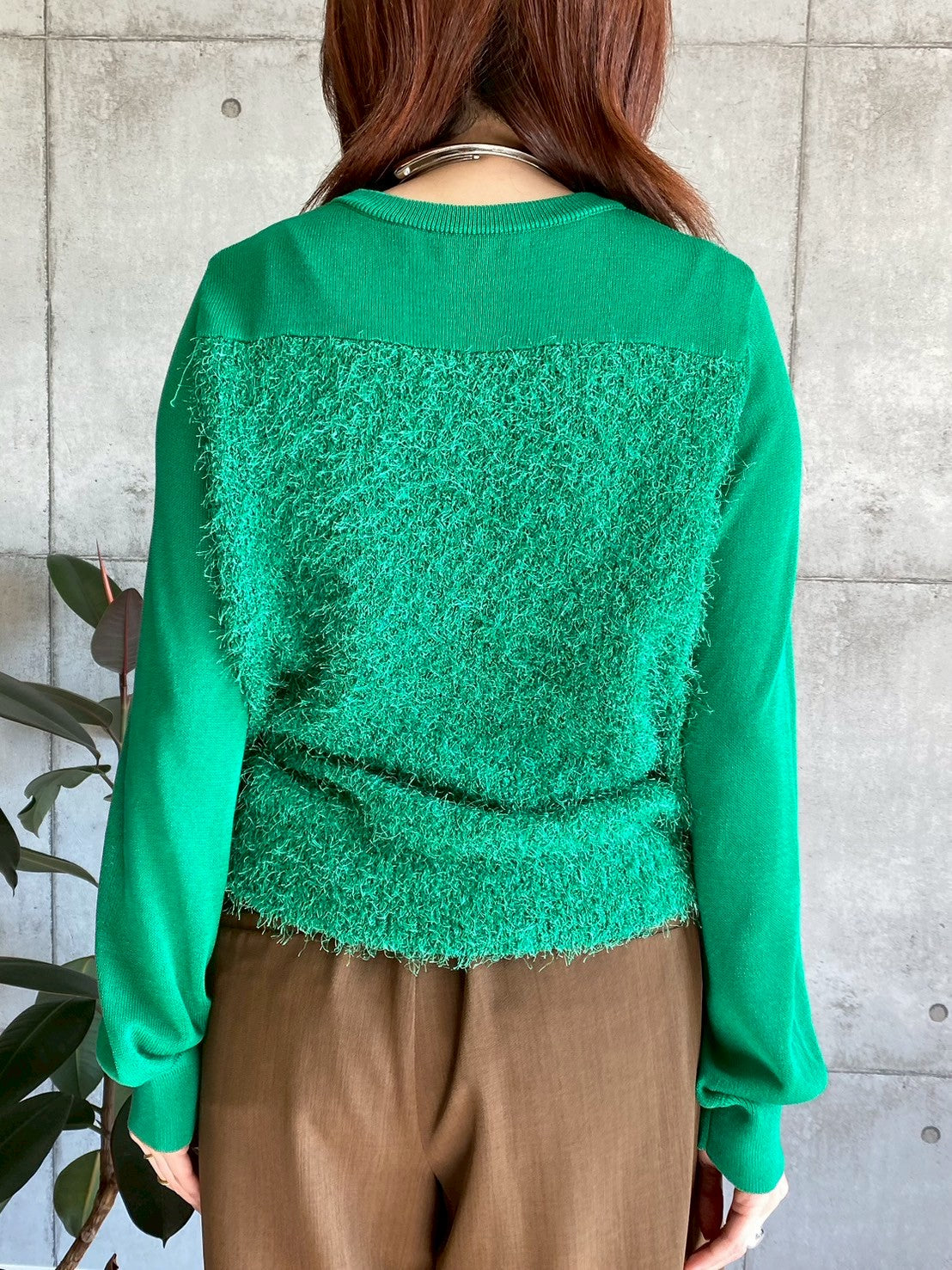 シャギービスチェレイヤード風ニット