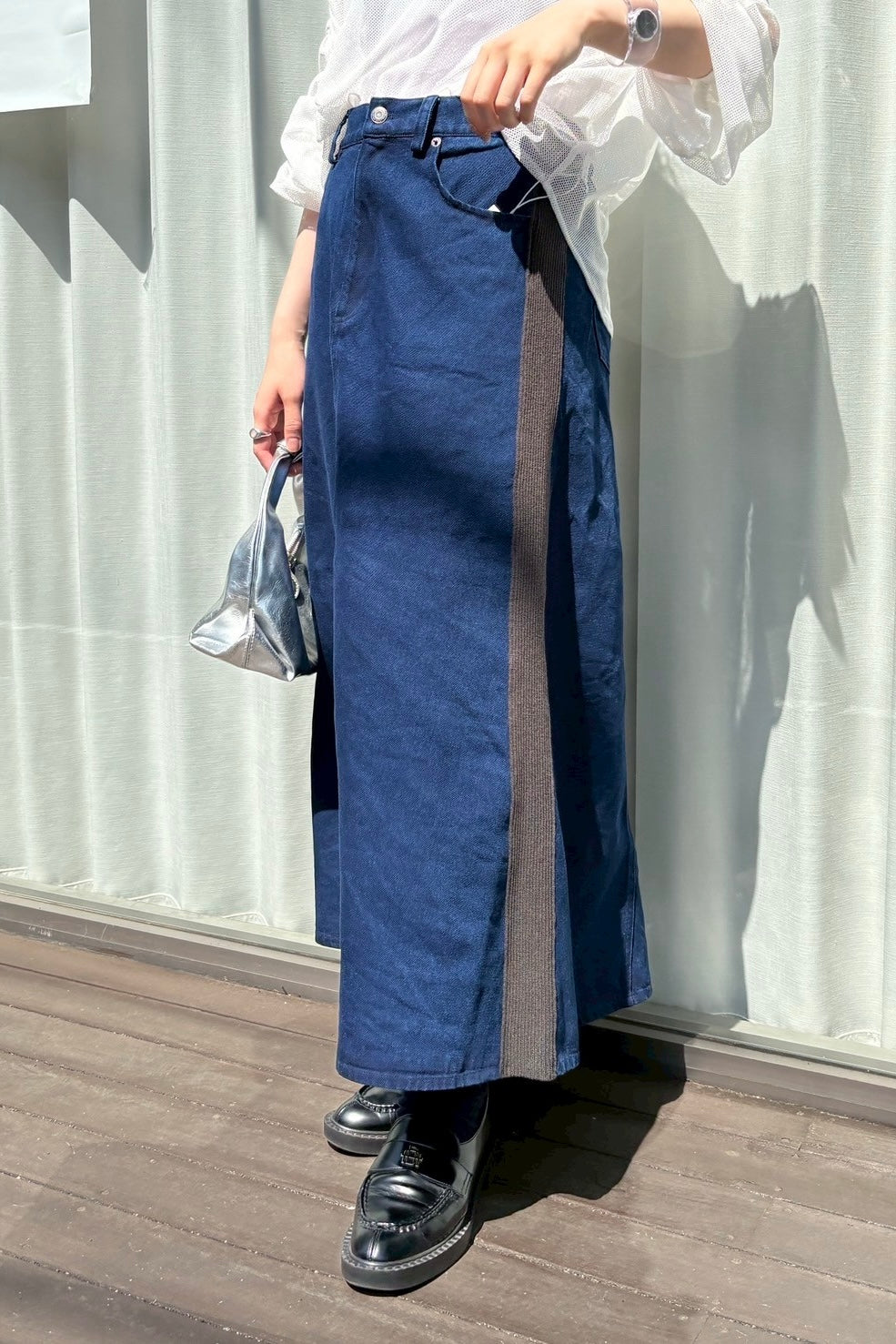 ニットライン切替スカート