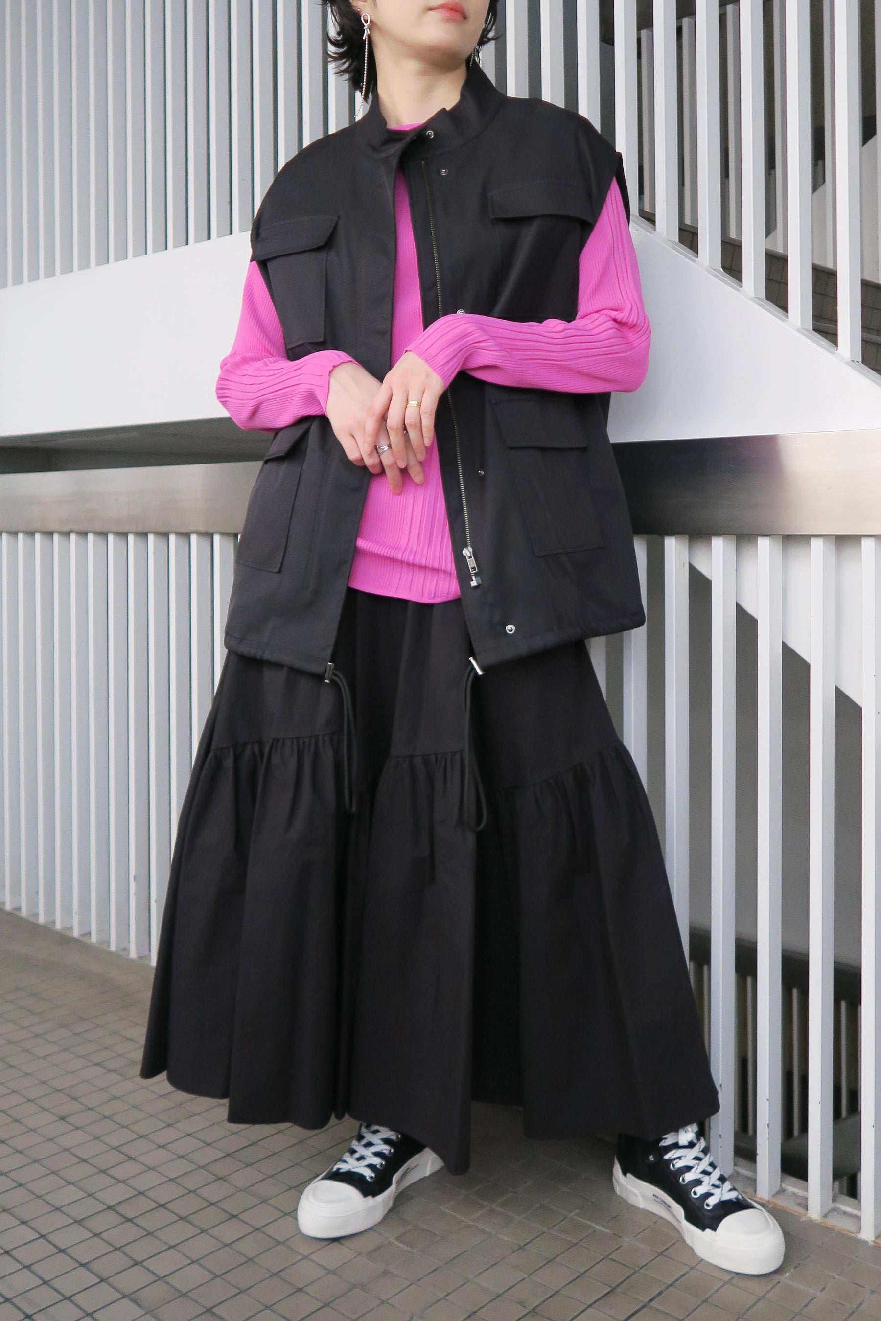 タイプライターティアードスカート