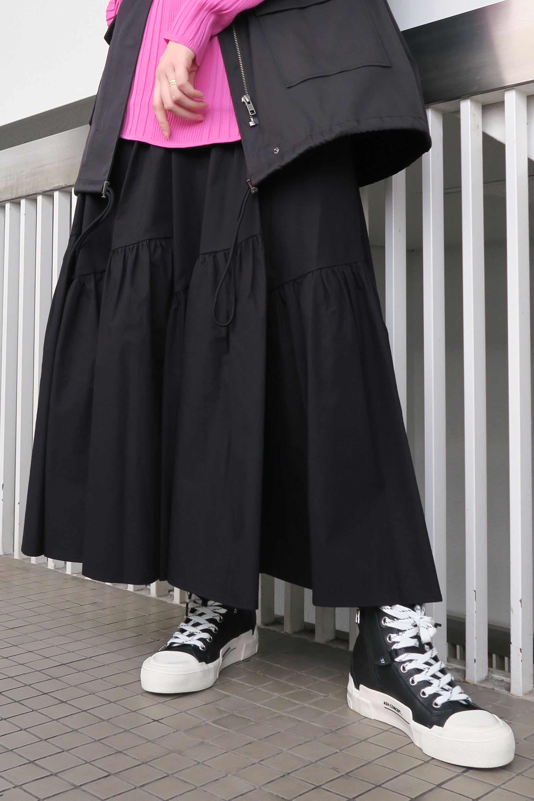 タイプライターティアードスカート