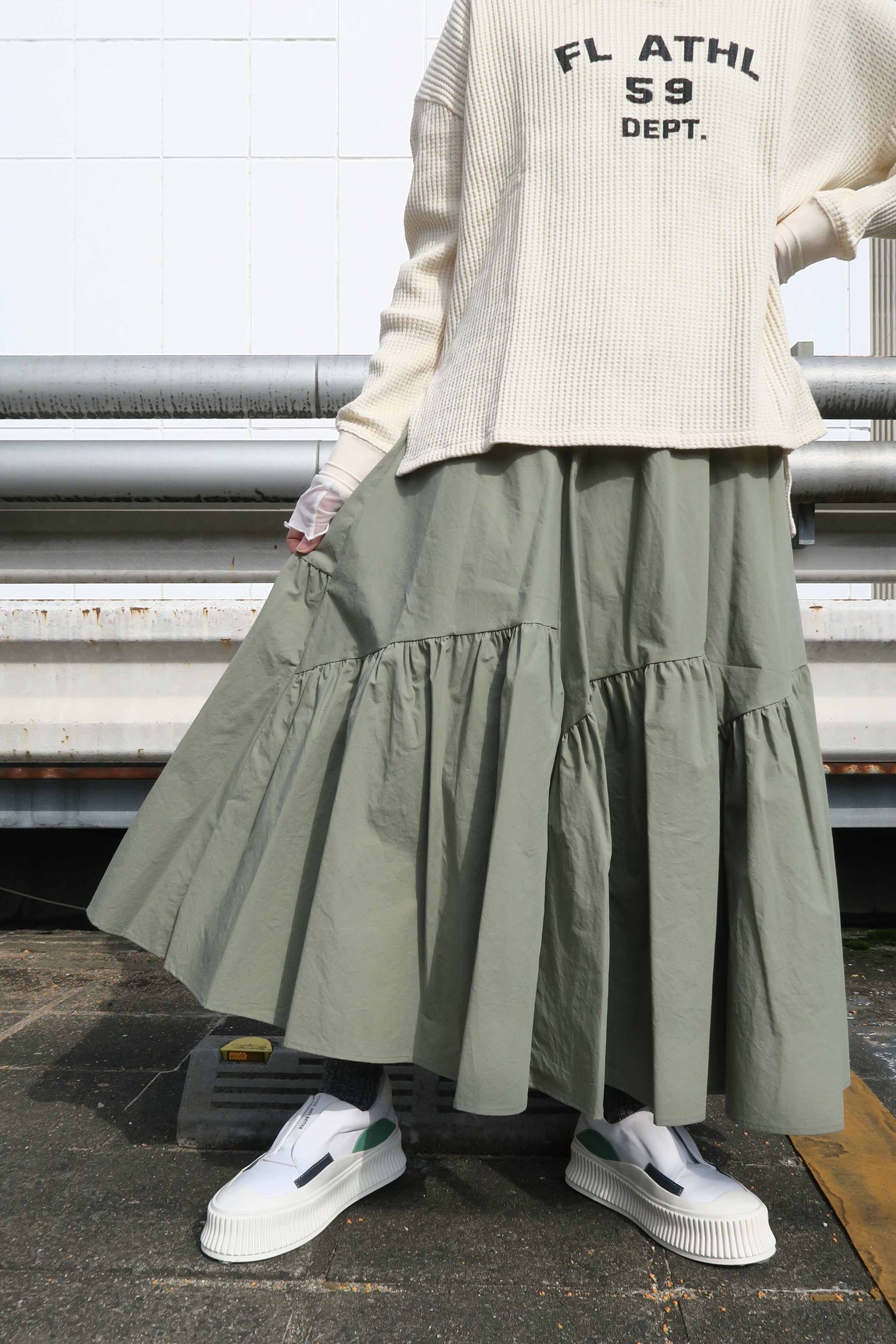 タイプライターティアードスカート