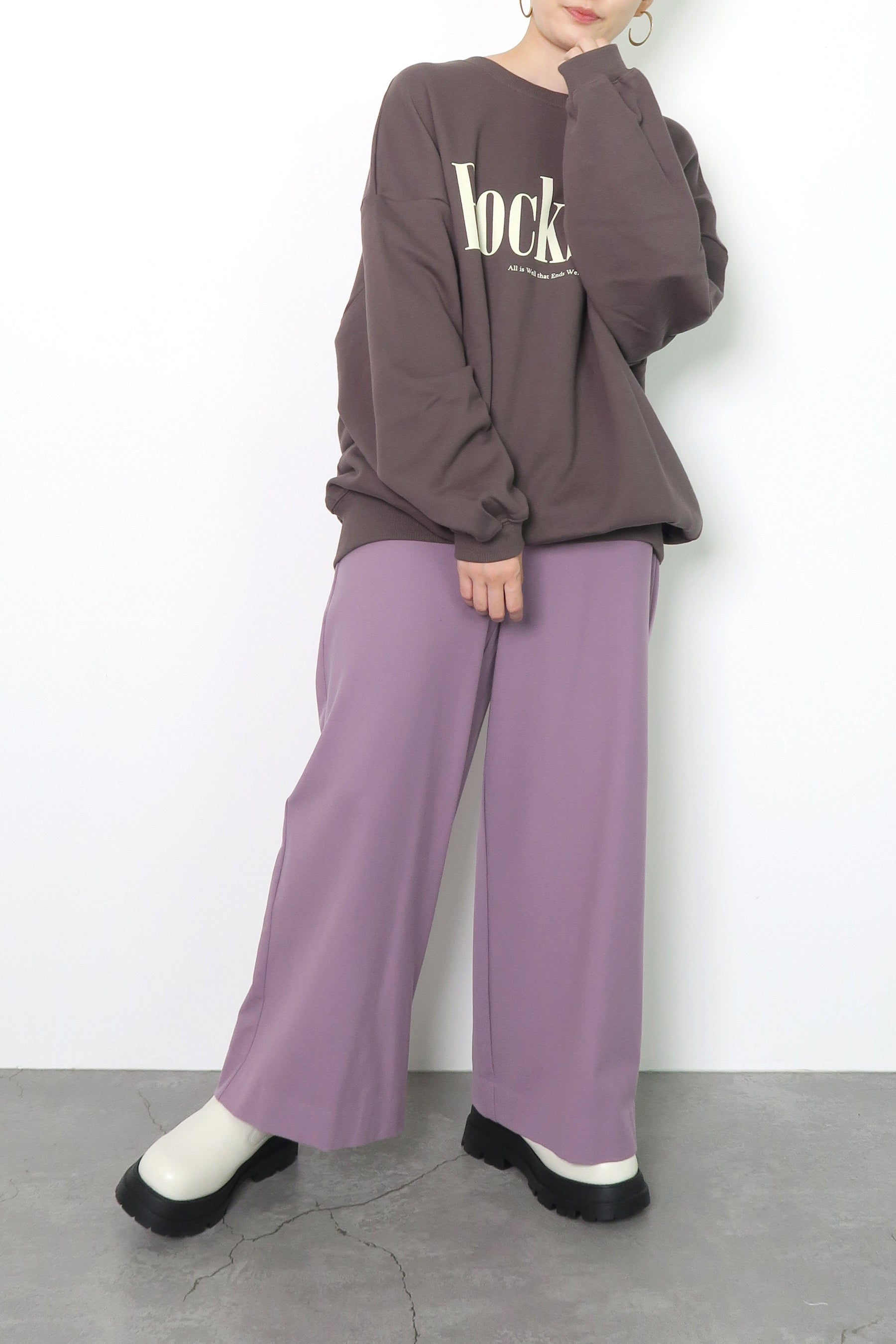 ウォームストレッチワイドパンツ