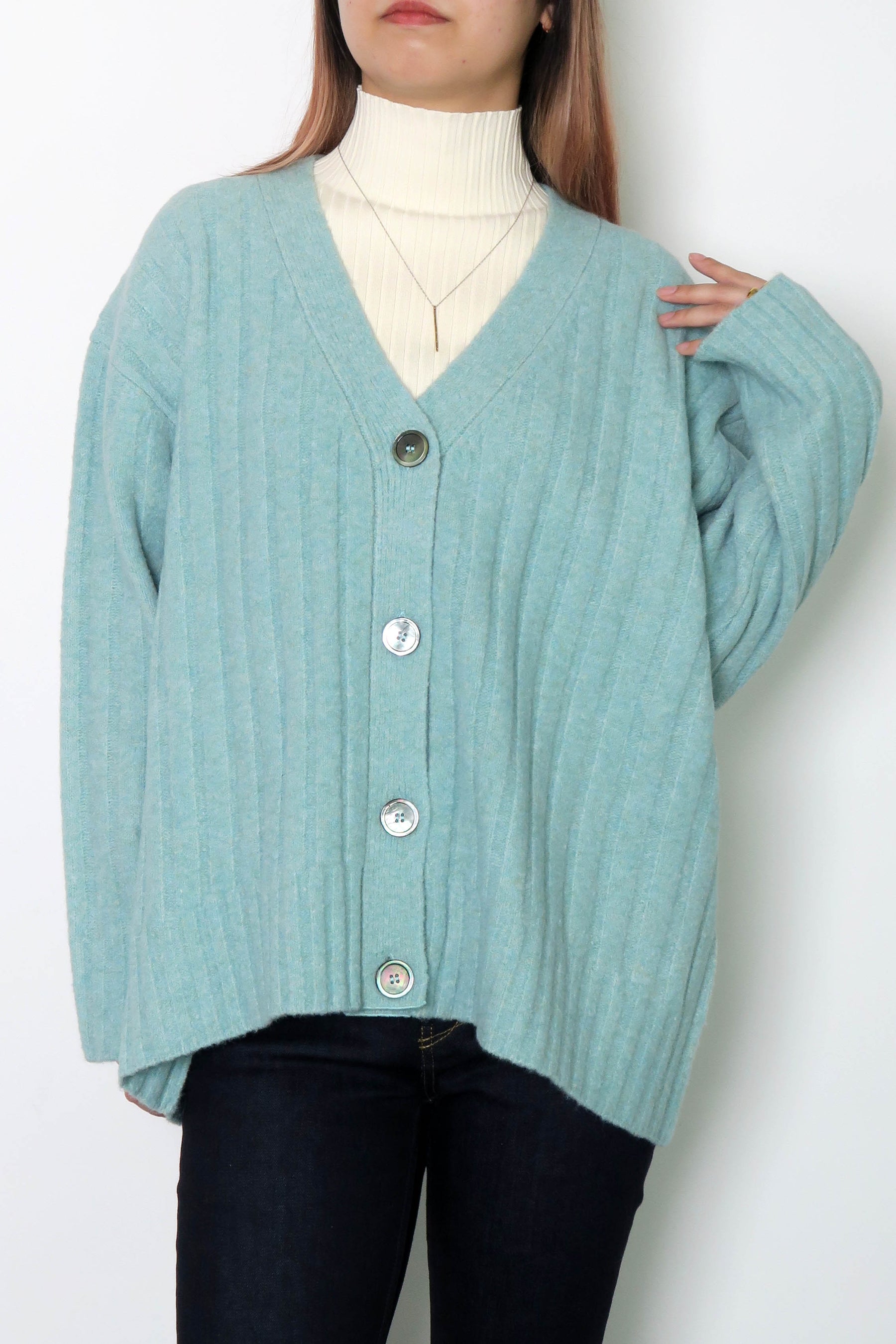 Torrazzo Donna(トラッツォ ドンナ) ワイド リブ カーディガン