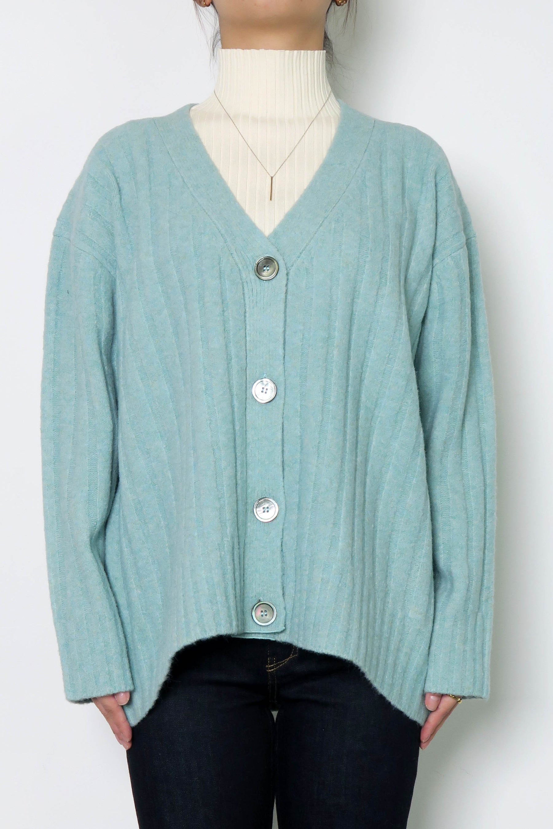 Torrazzo Donna(トラッツォ ドンナ) ワイド リブ カーディガン
