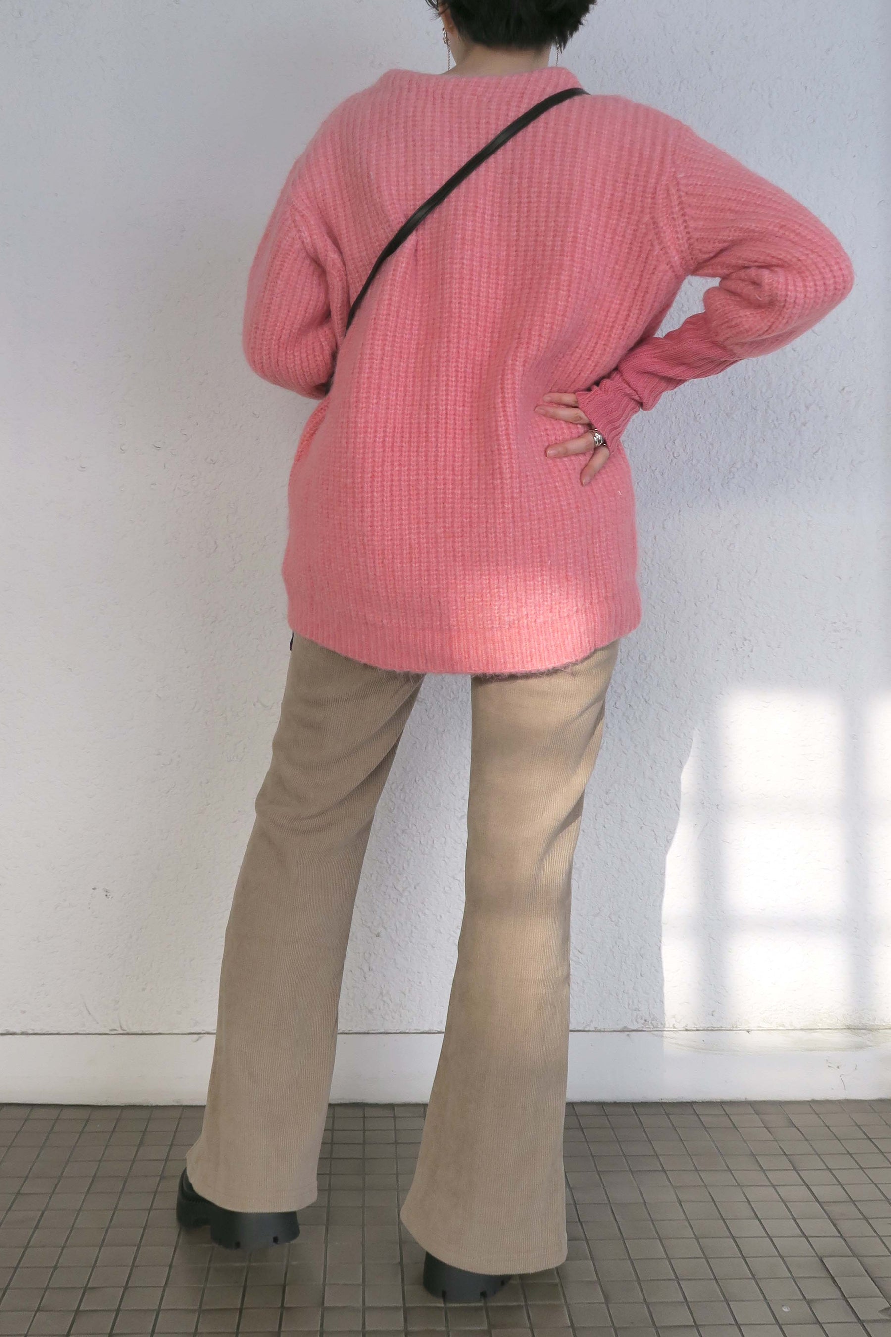 裏起毛スリット美脚パンツ