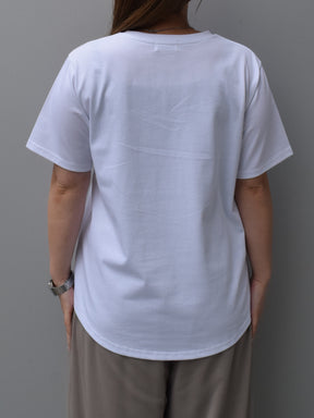 ラメチュール重ねロゴプリントTシャツ